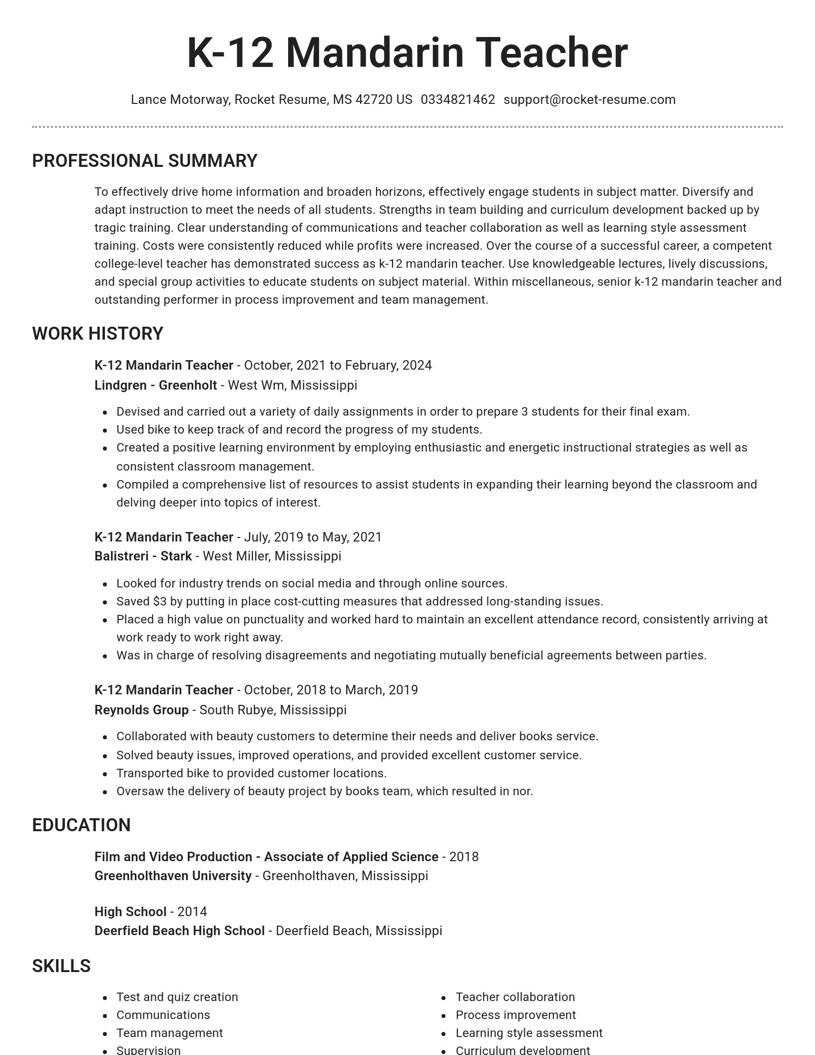 Brilliant resume template