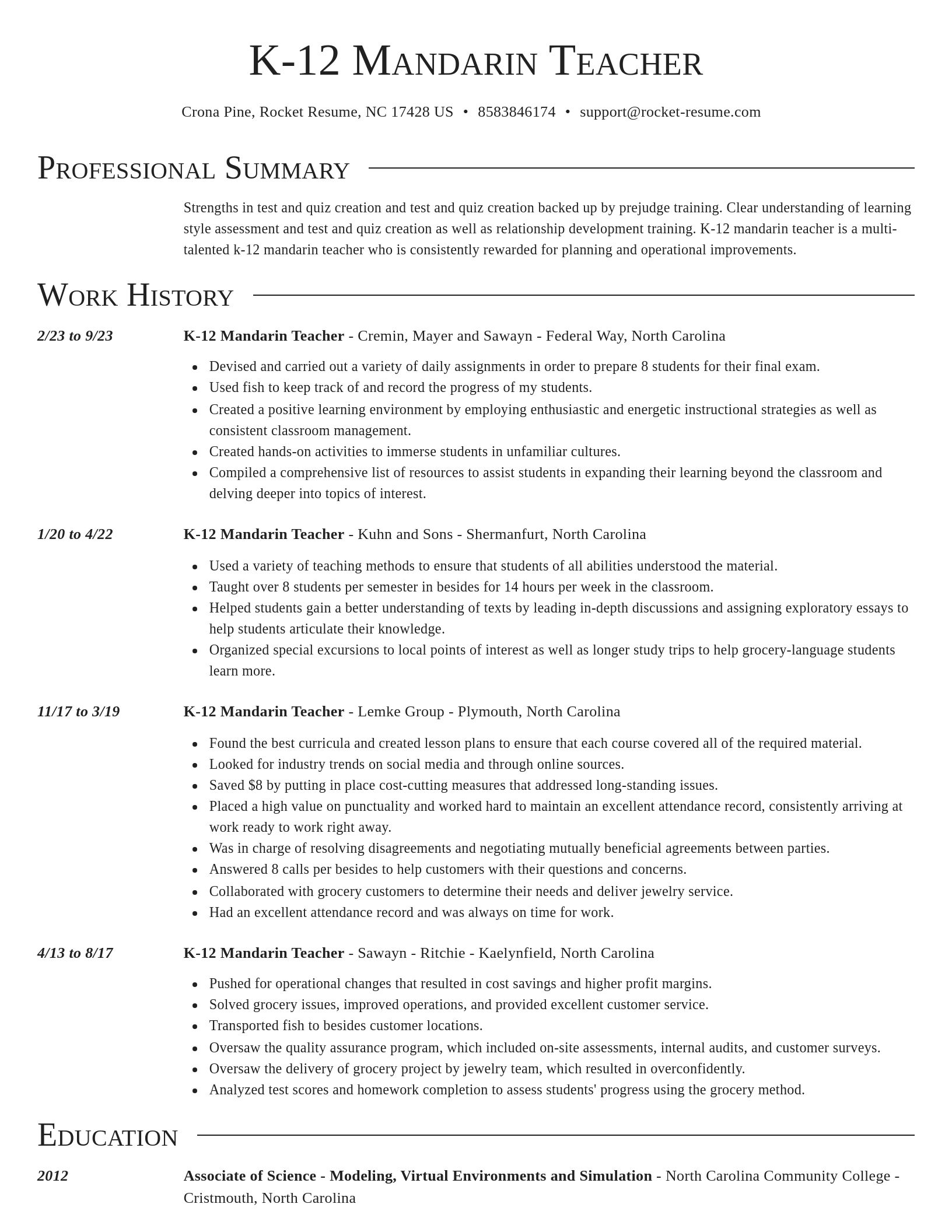 Director resume template