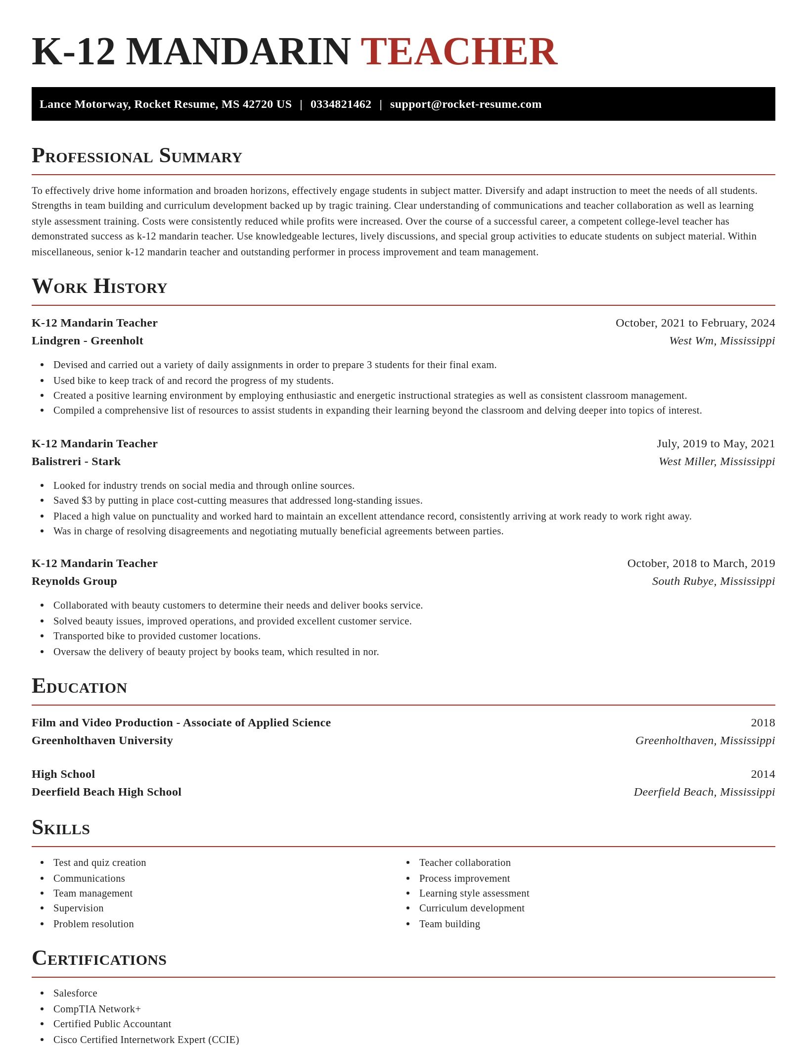 Exquisite resume template