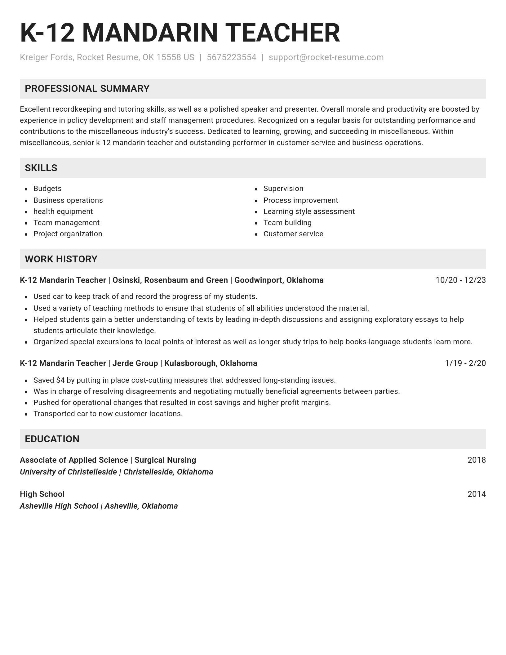 Genius resume template