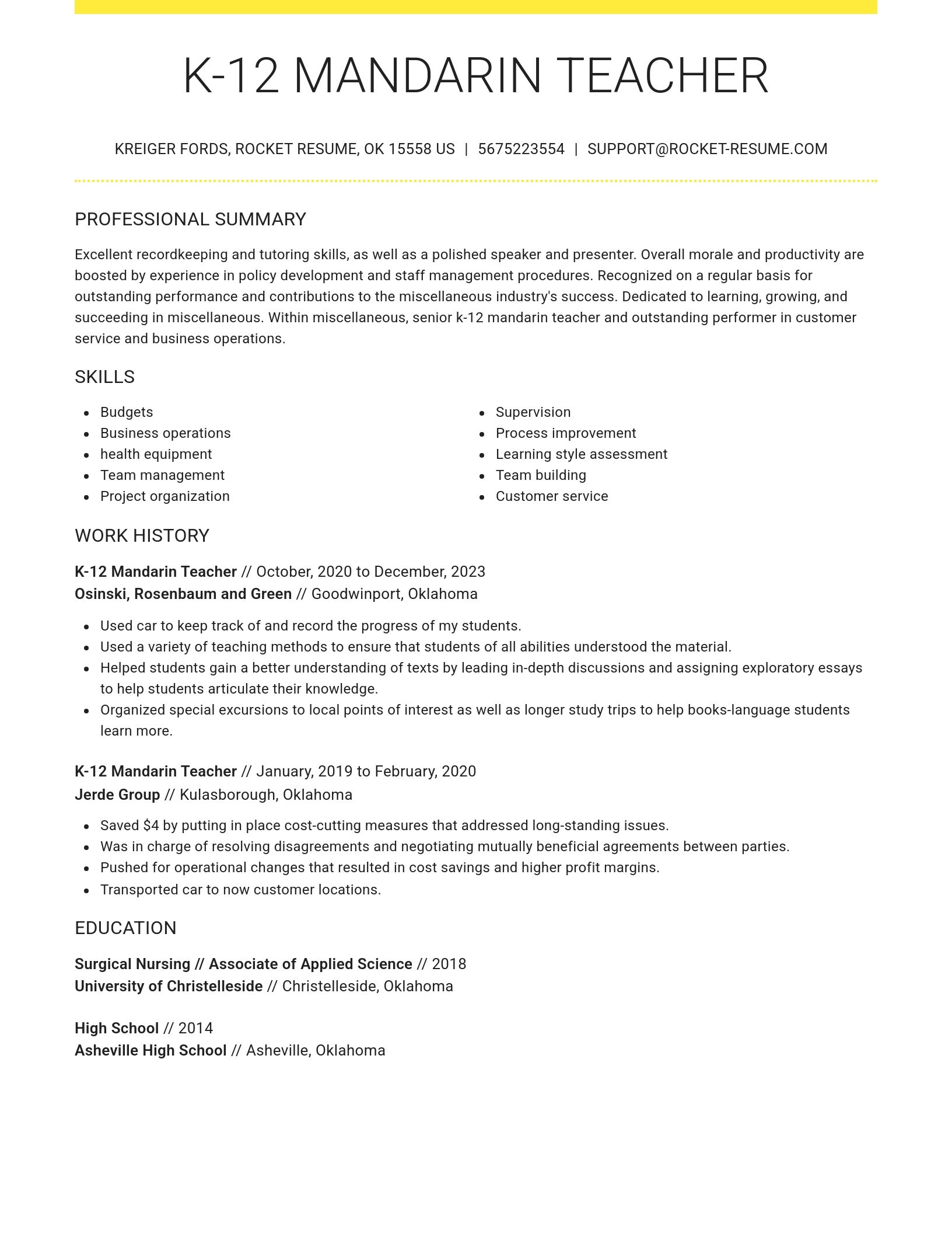 Grand resume template