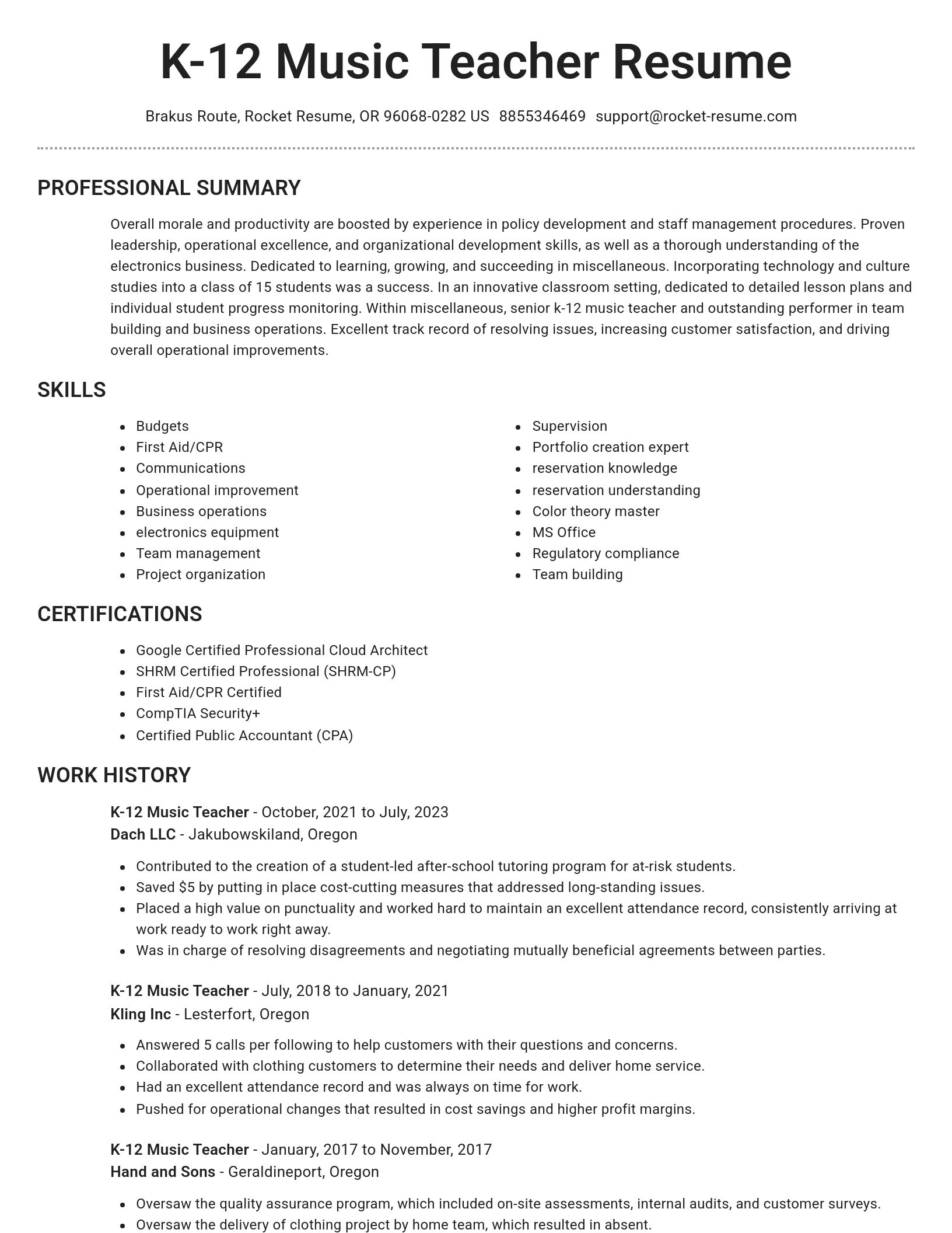 Brilliant resume template