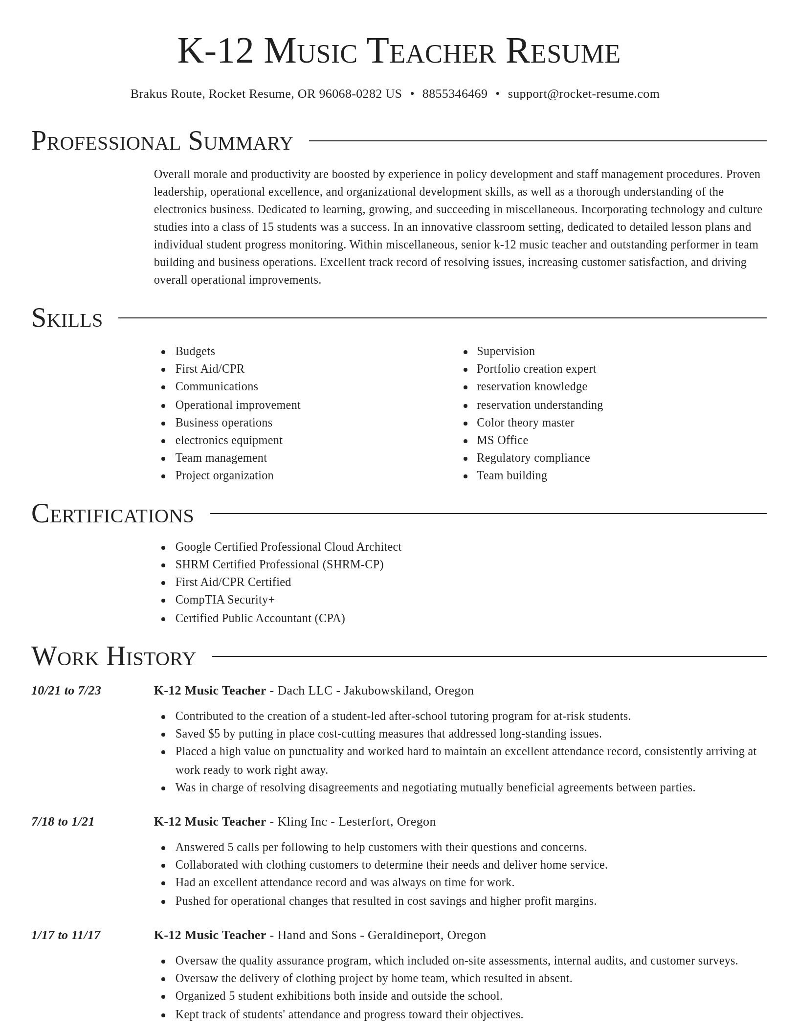 Director resume template