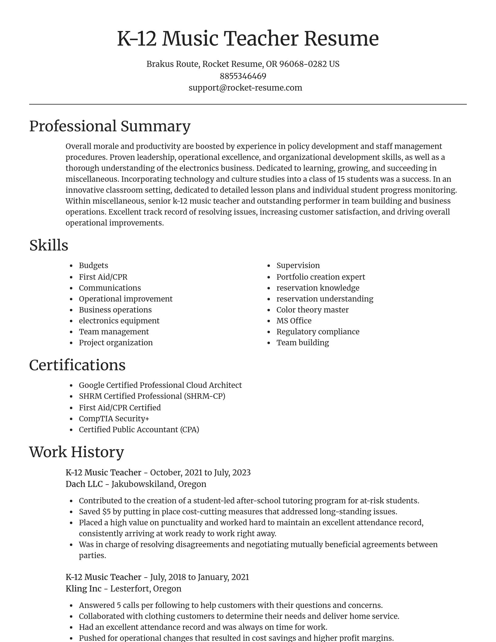 Focal Point resume template