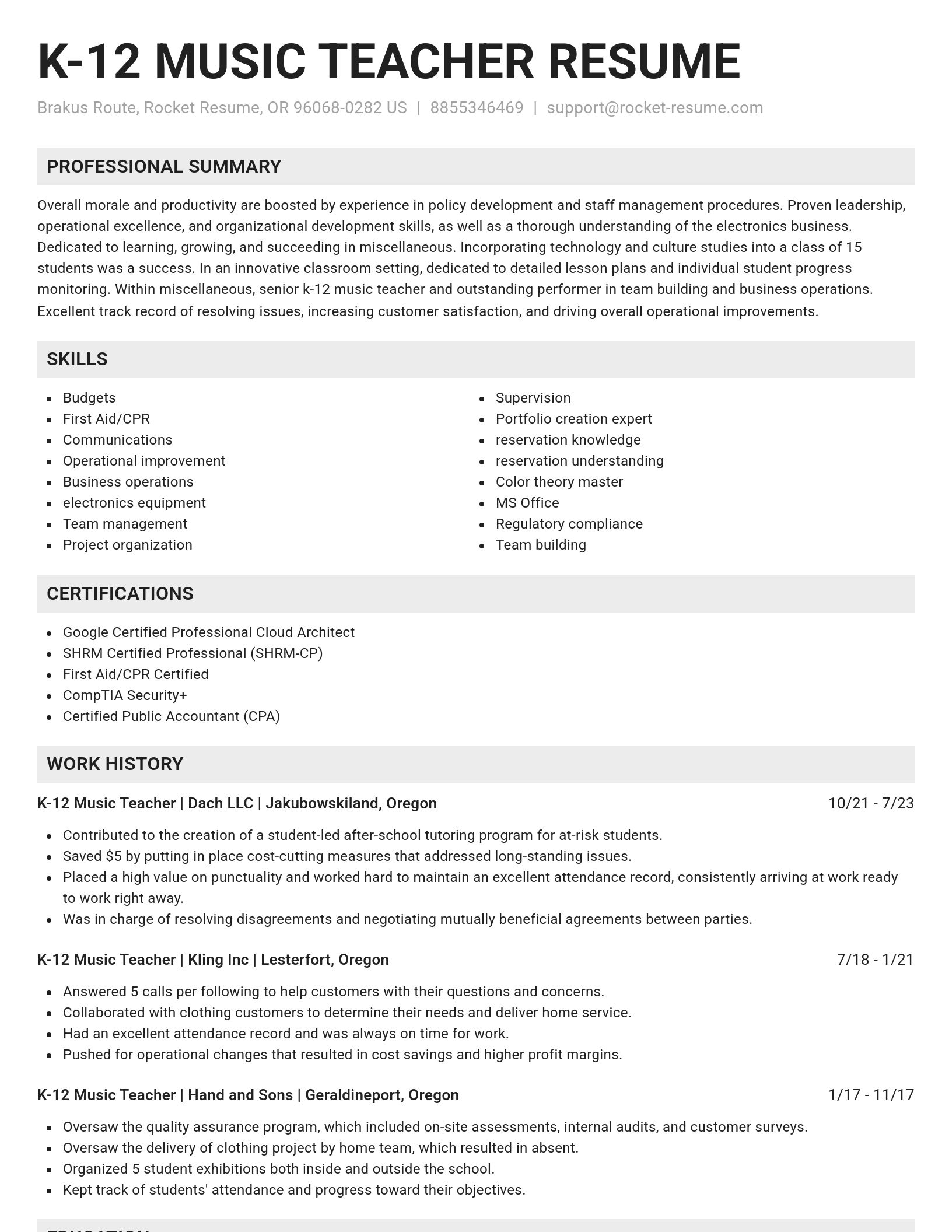 Genius resume template
