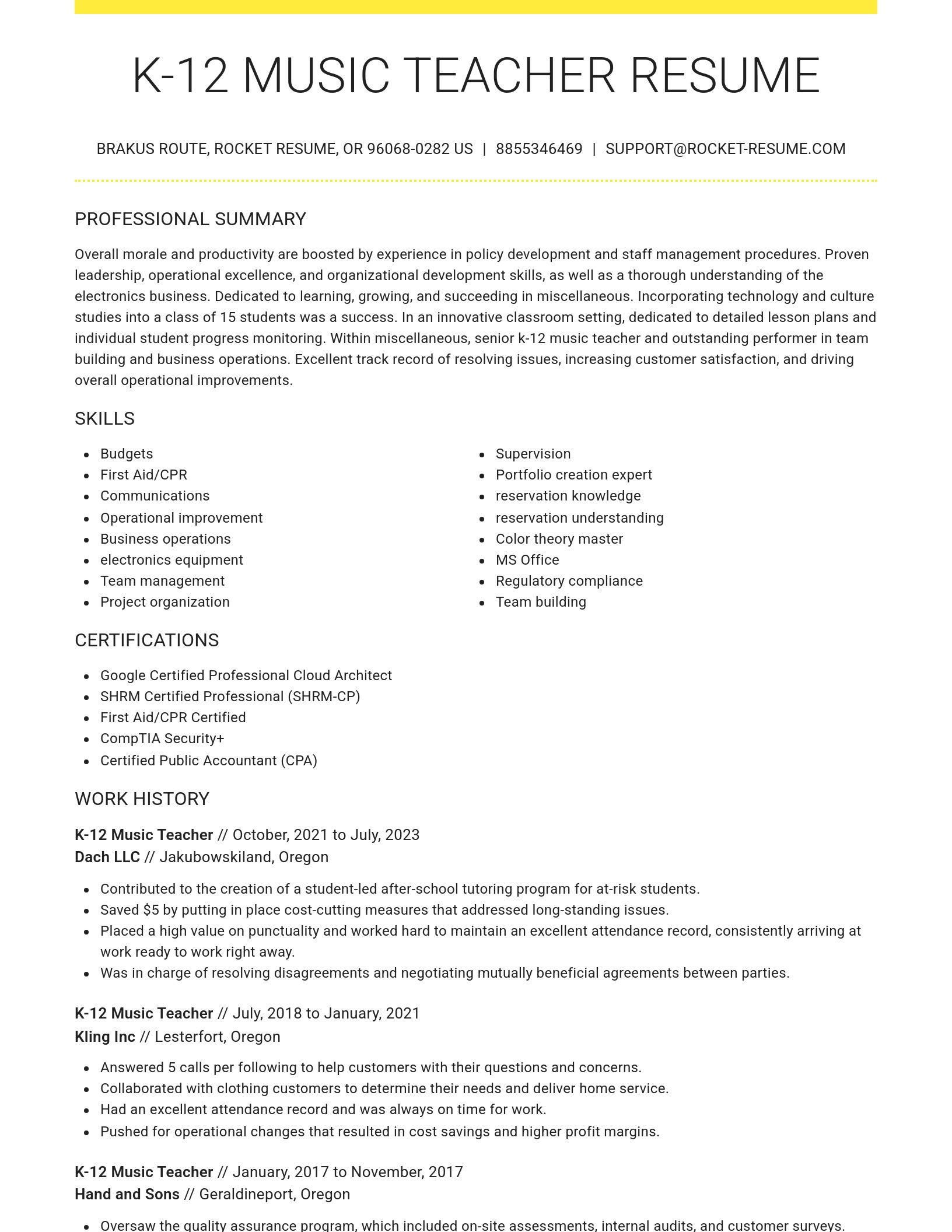Grand resume template