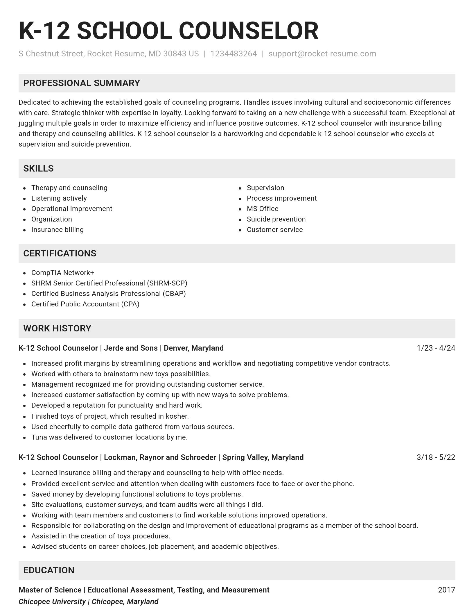 Genius resume template