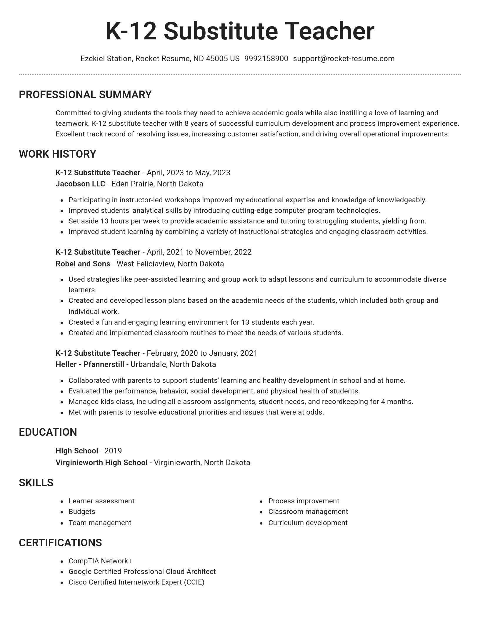 Brilliant resume template