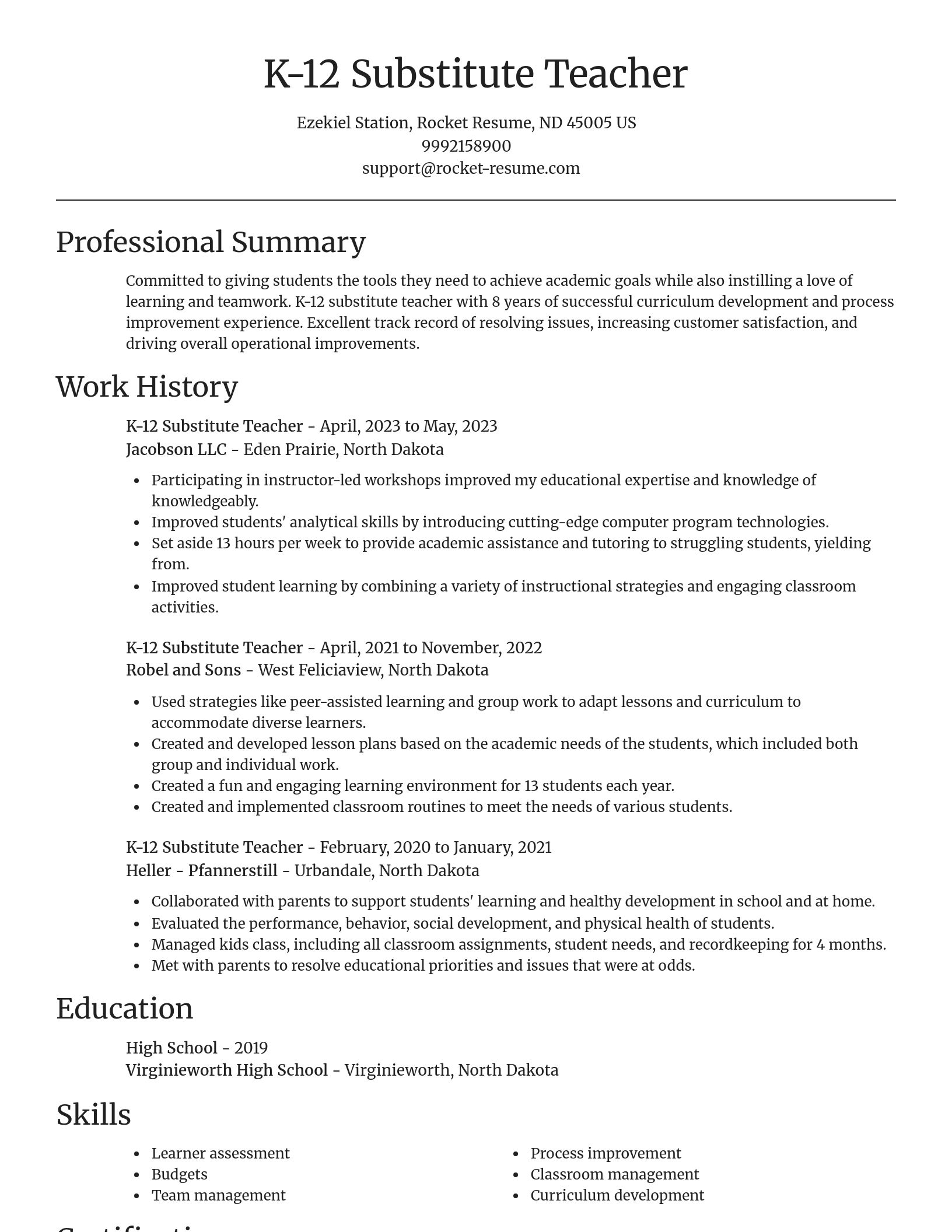 Focal Point resume template