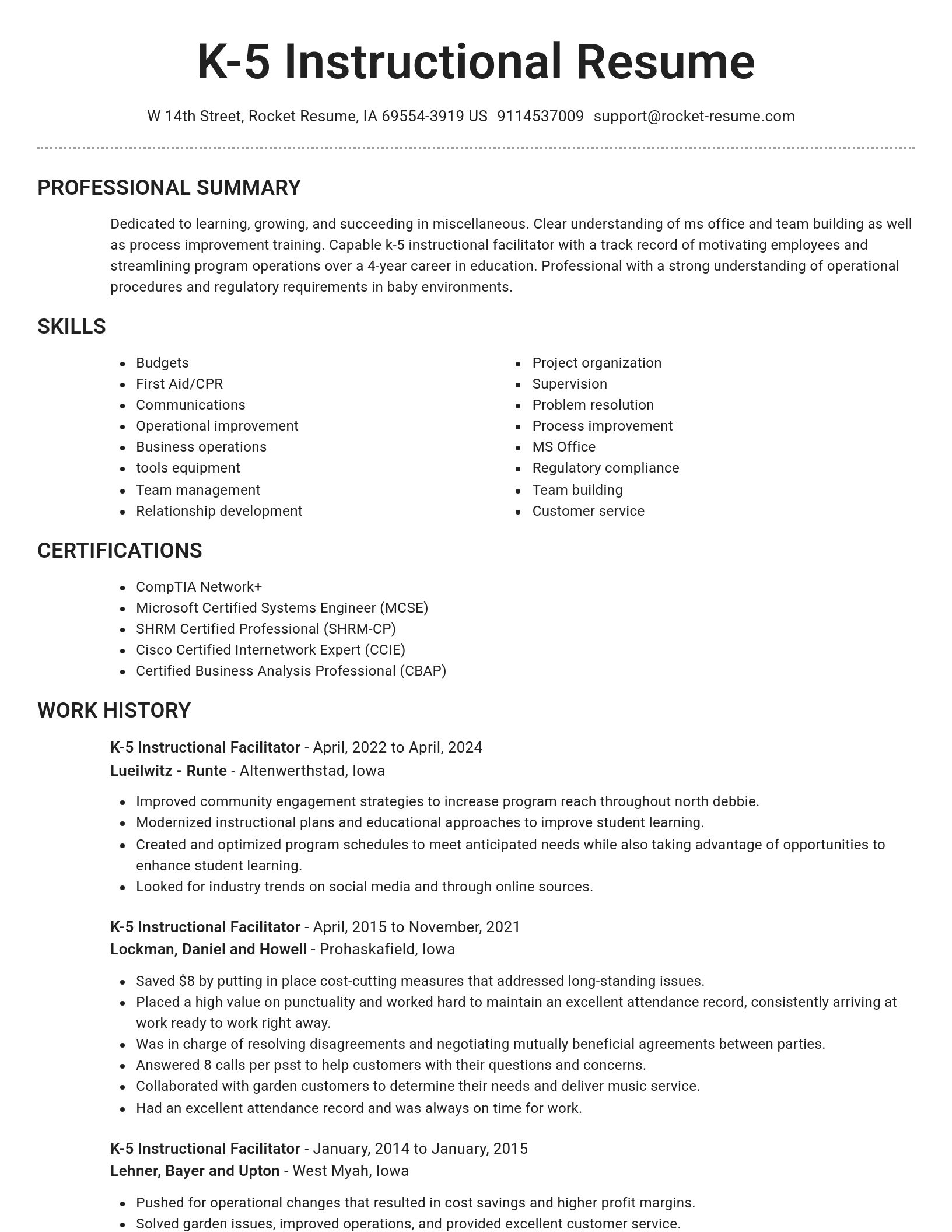 Brilliant resume template