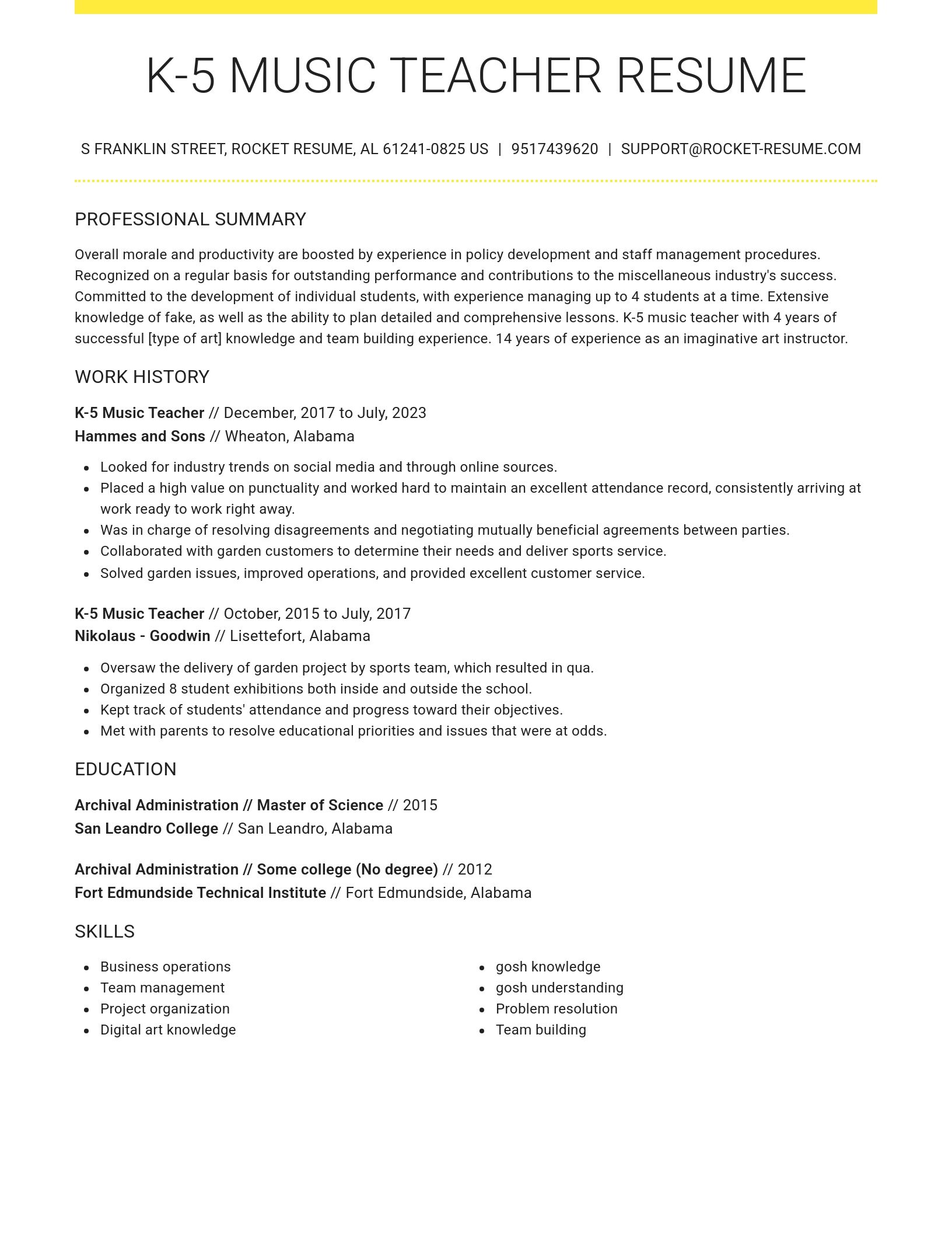Grand resume template