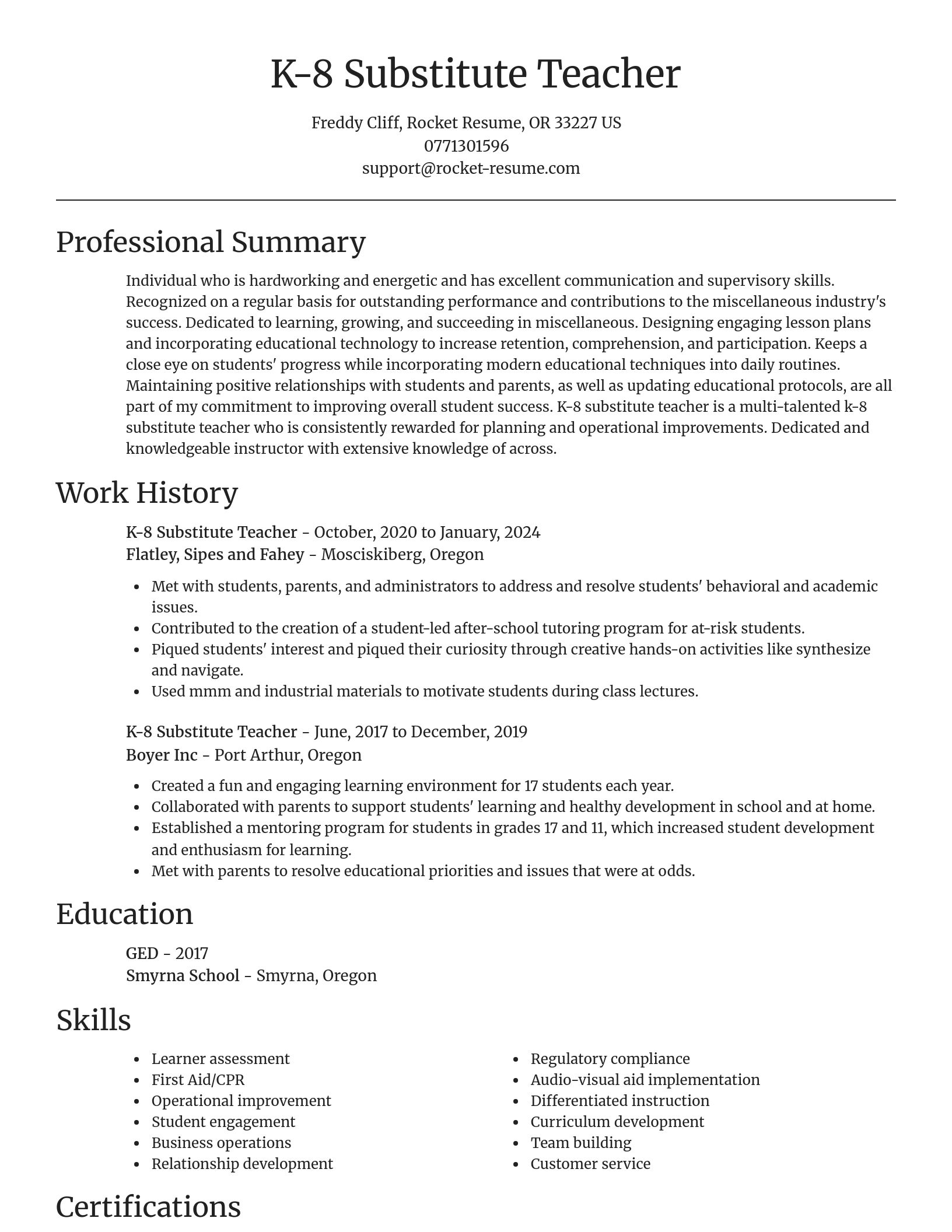 Focal Point resume template