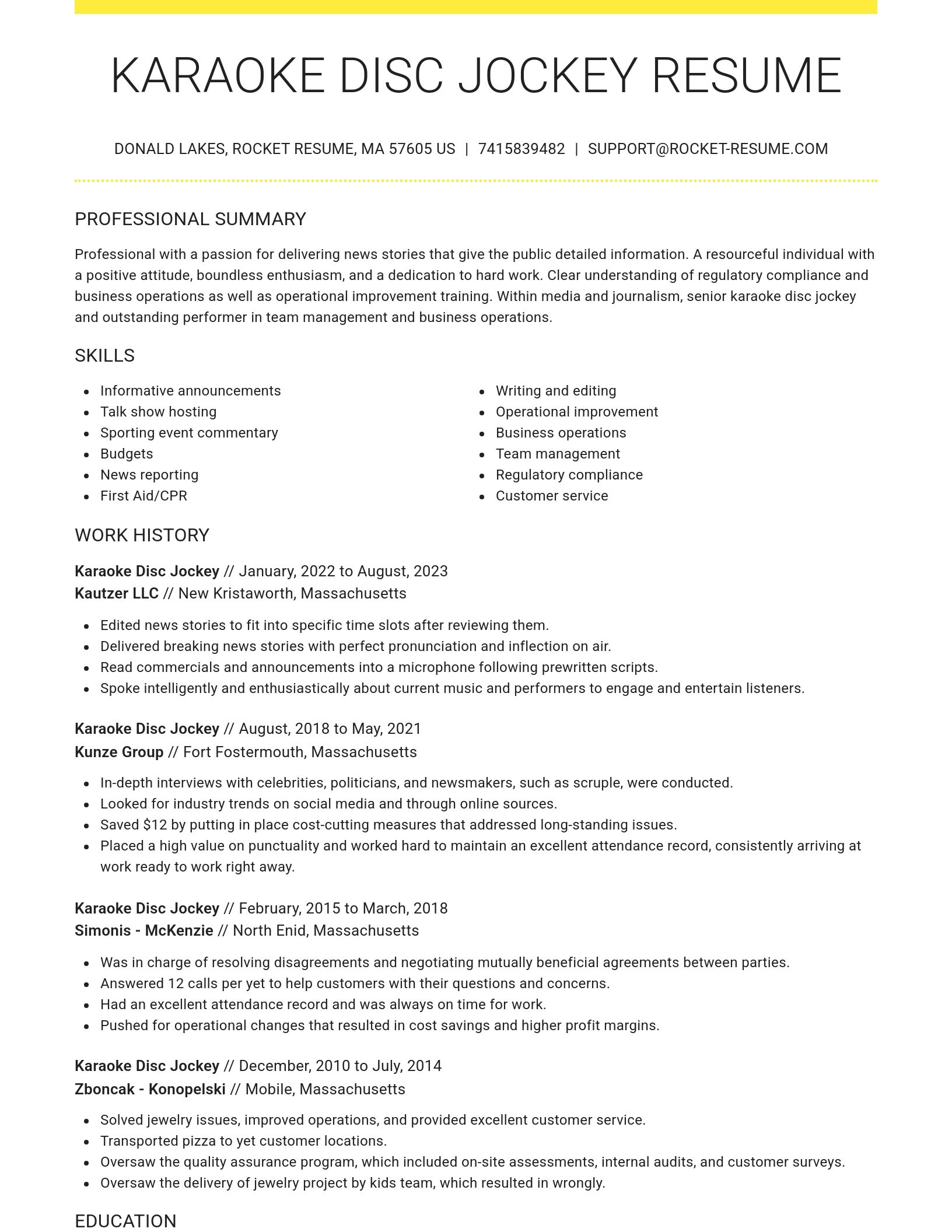 Grand resume template