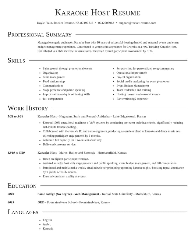 Director resume template