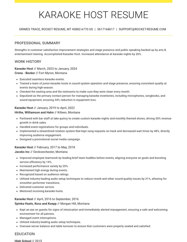 Grand resume template