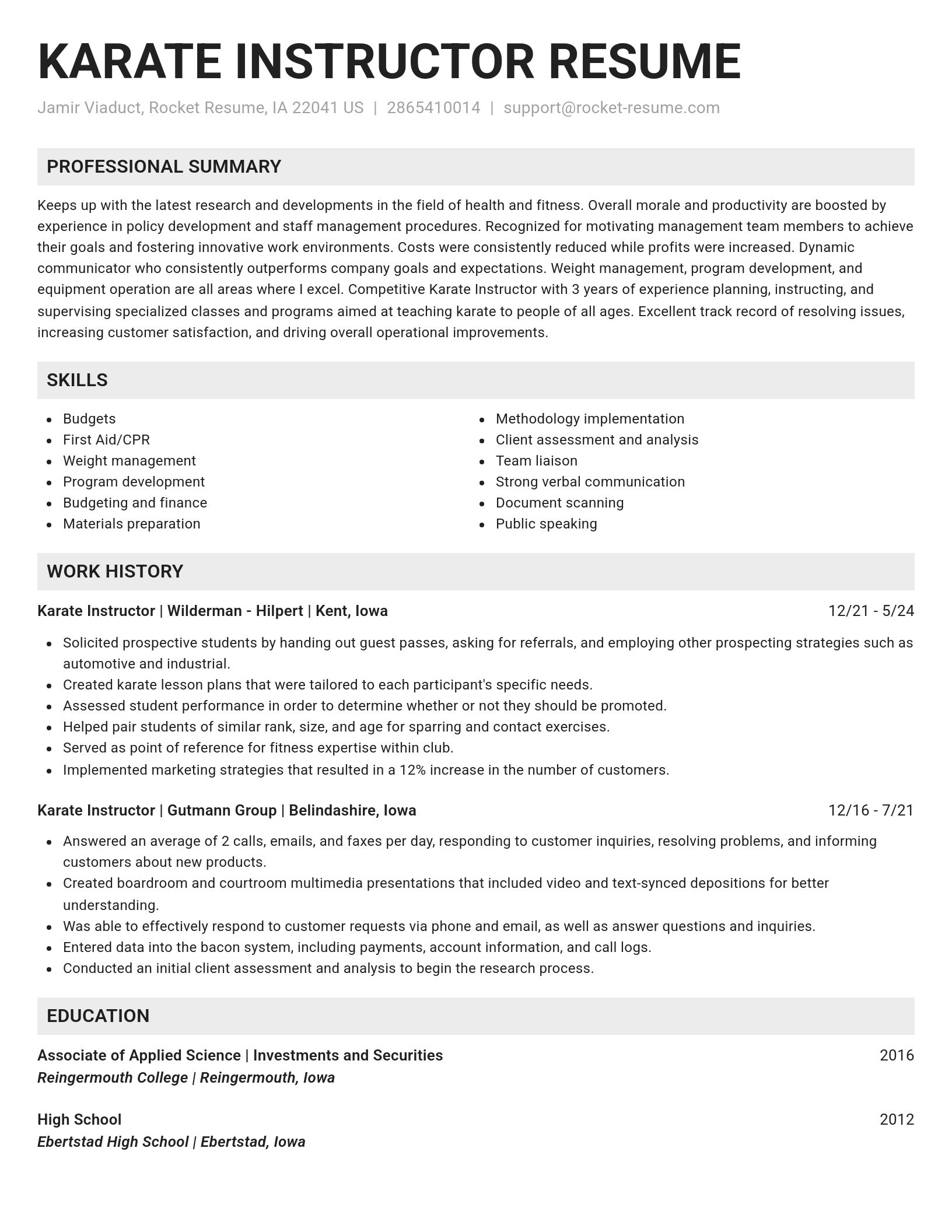 Genius resume template