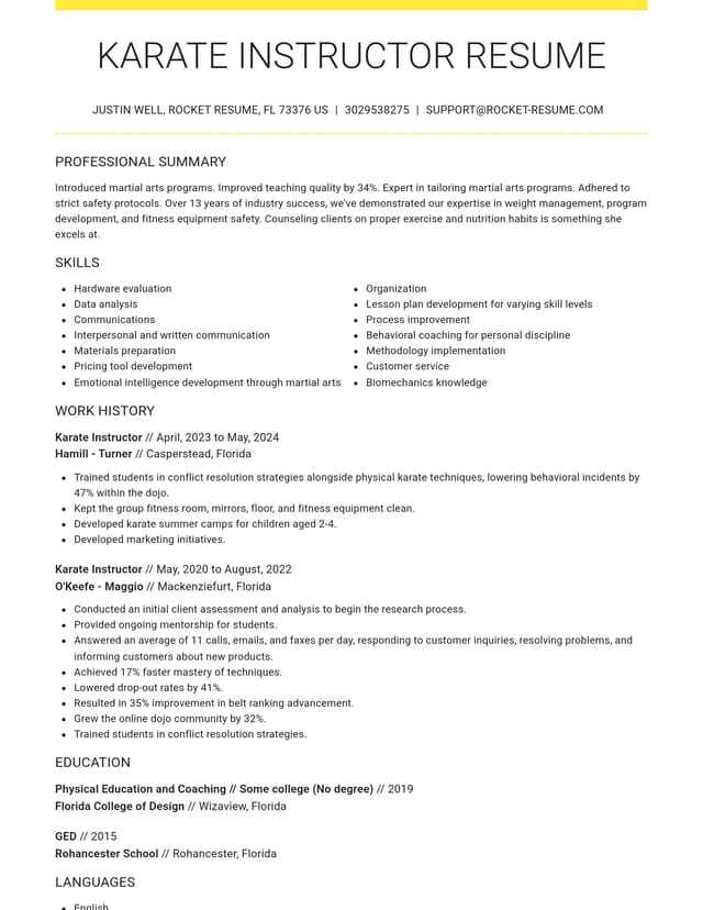 Grand resume template