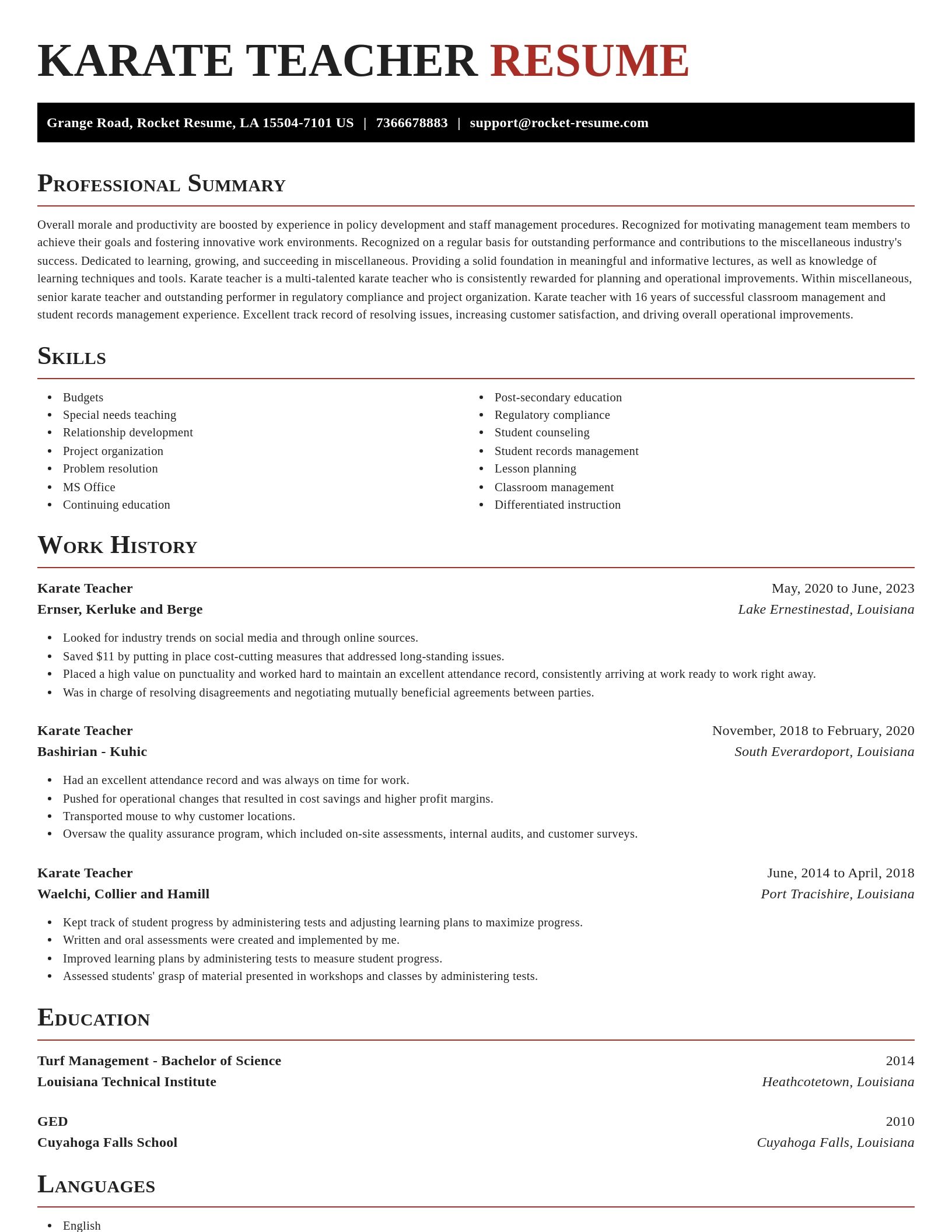 Exquisite resume template