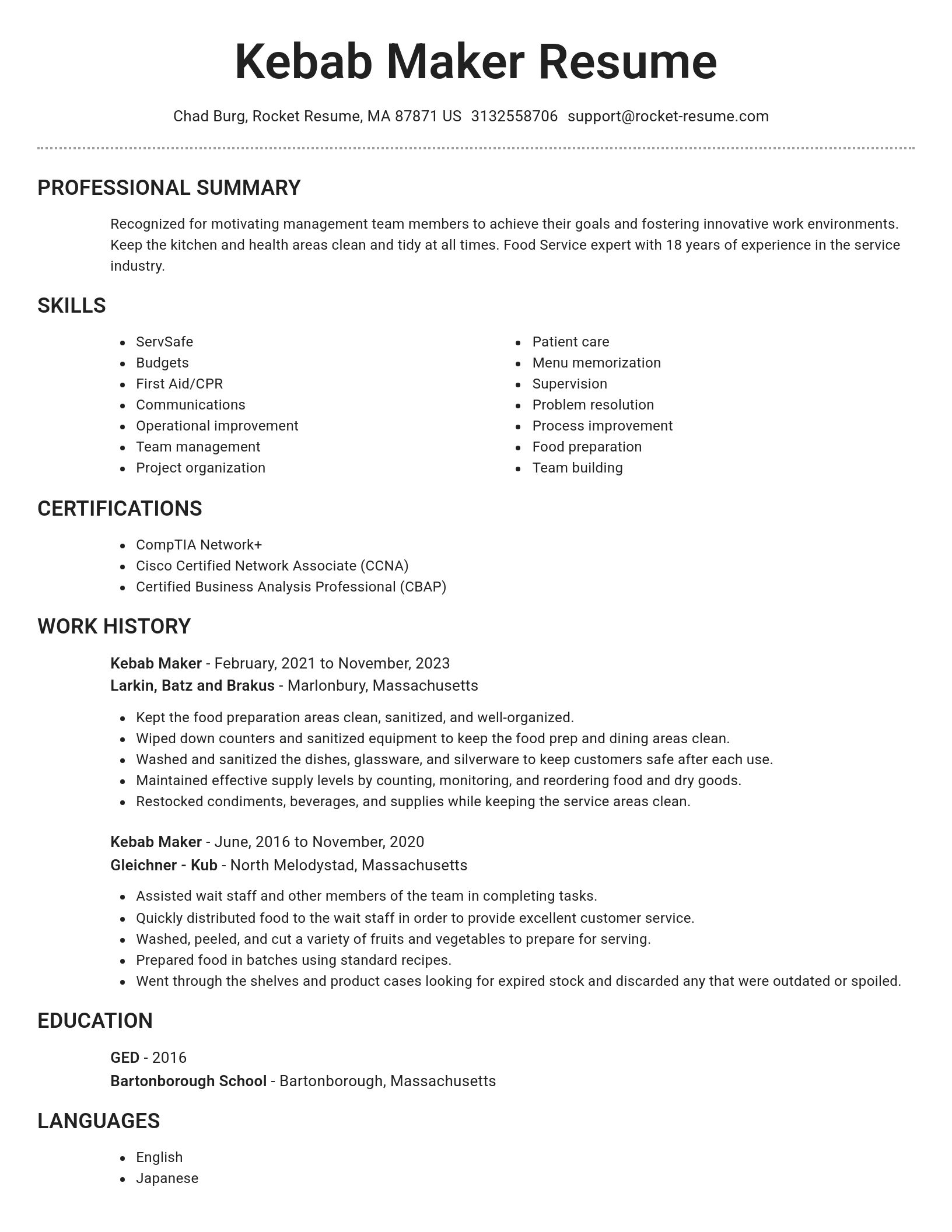 Brilliant resume template