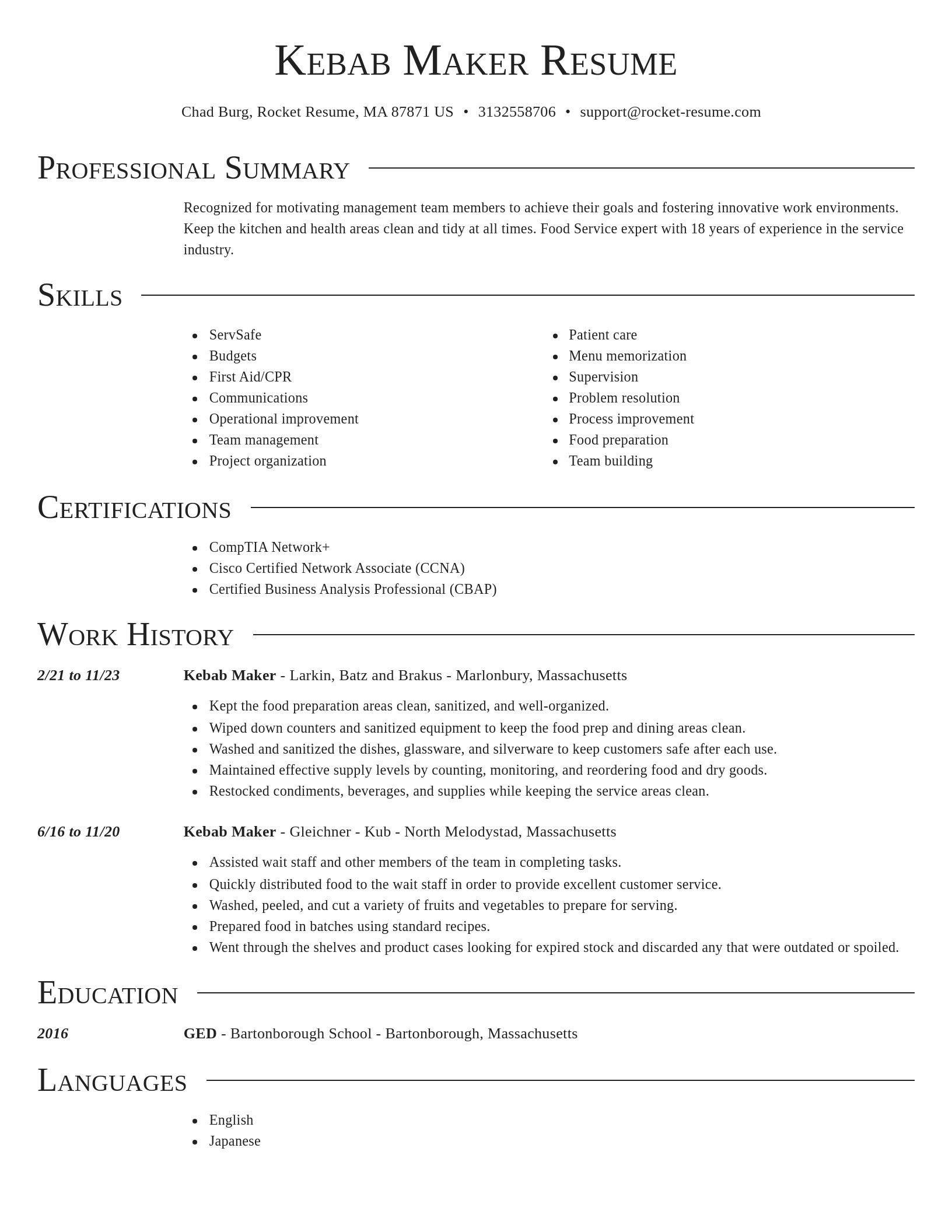 Director resume template