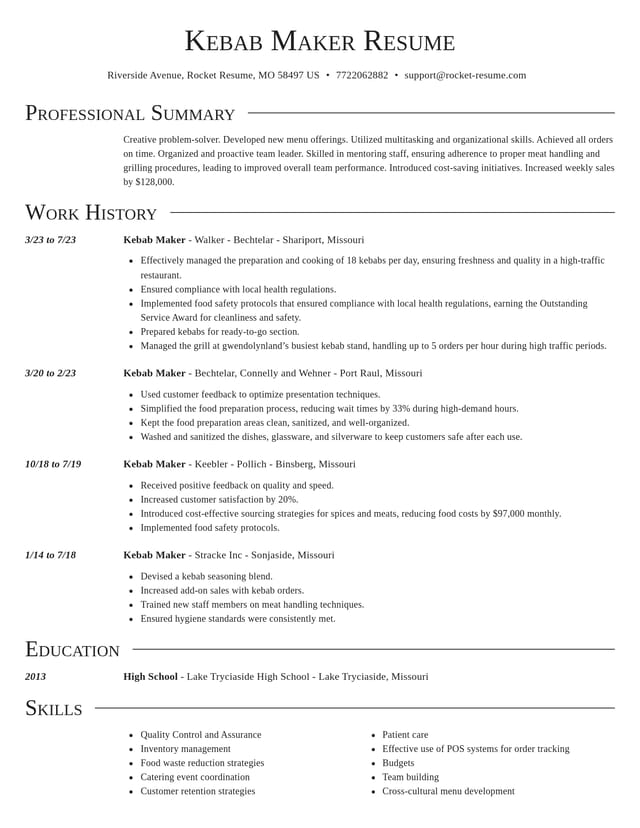 Director resume template