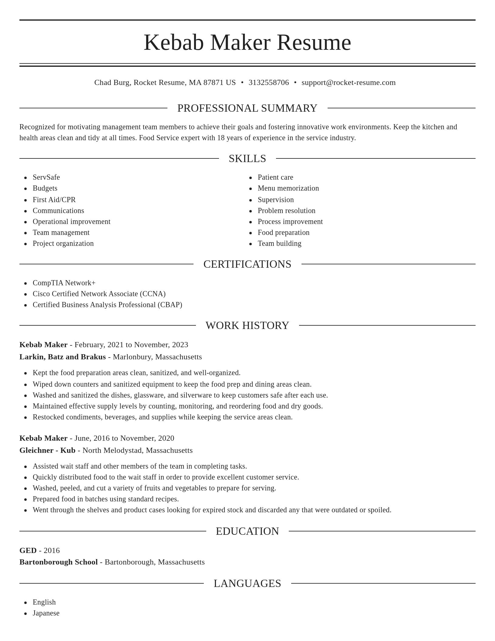Elegant resume template