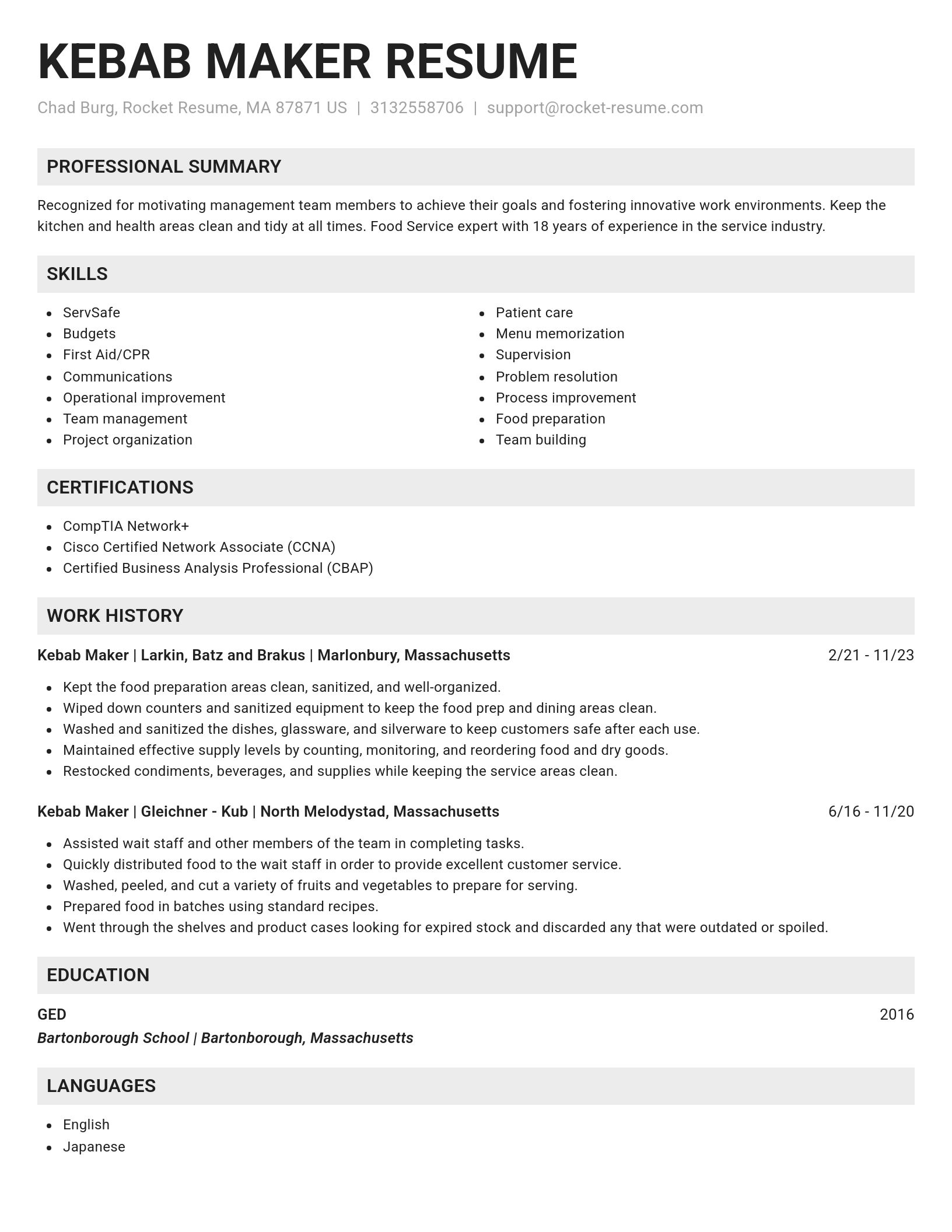 Genius resume template