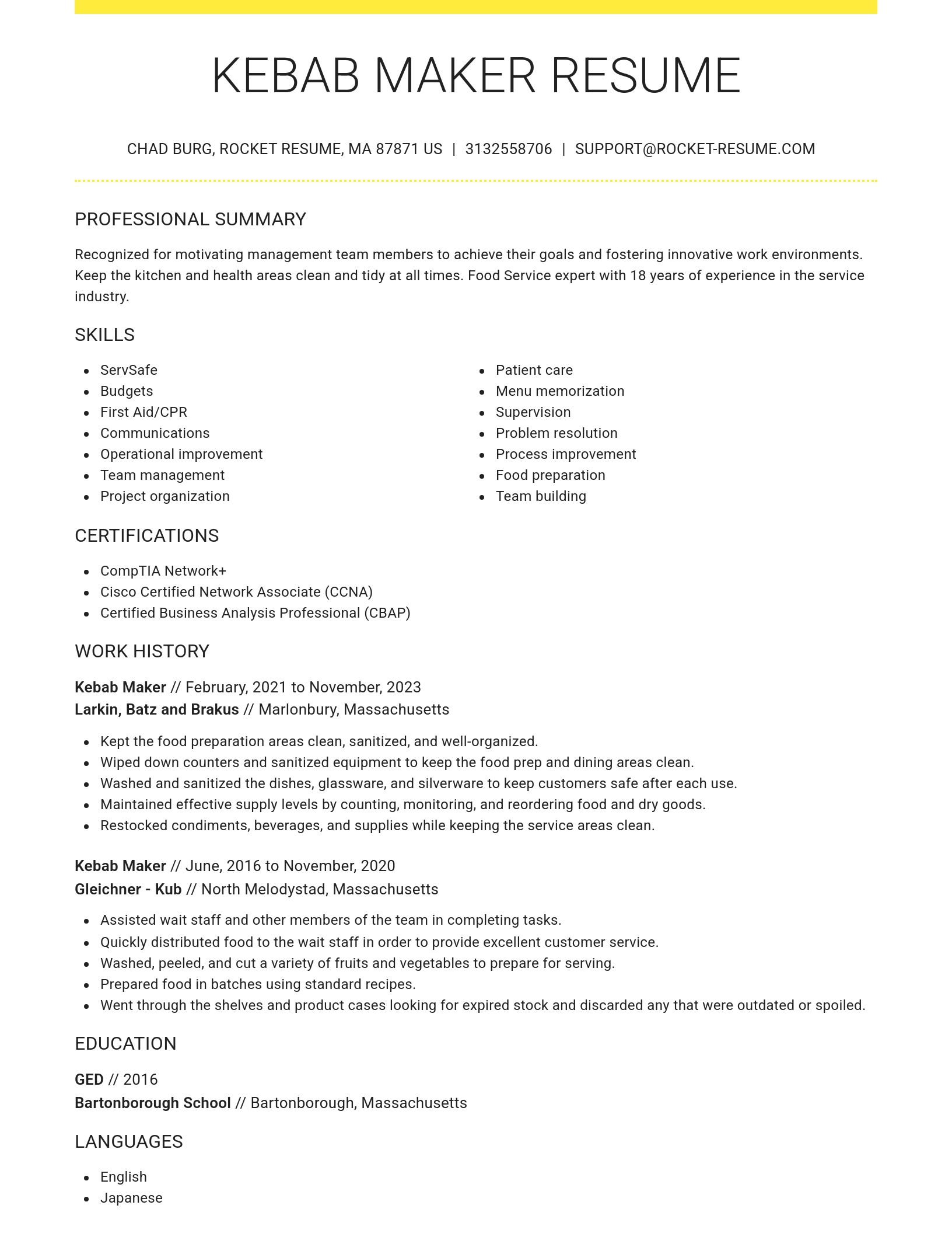 Grand resume template