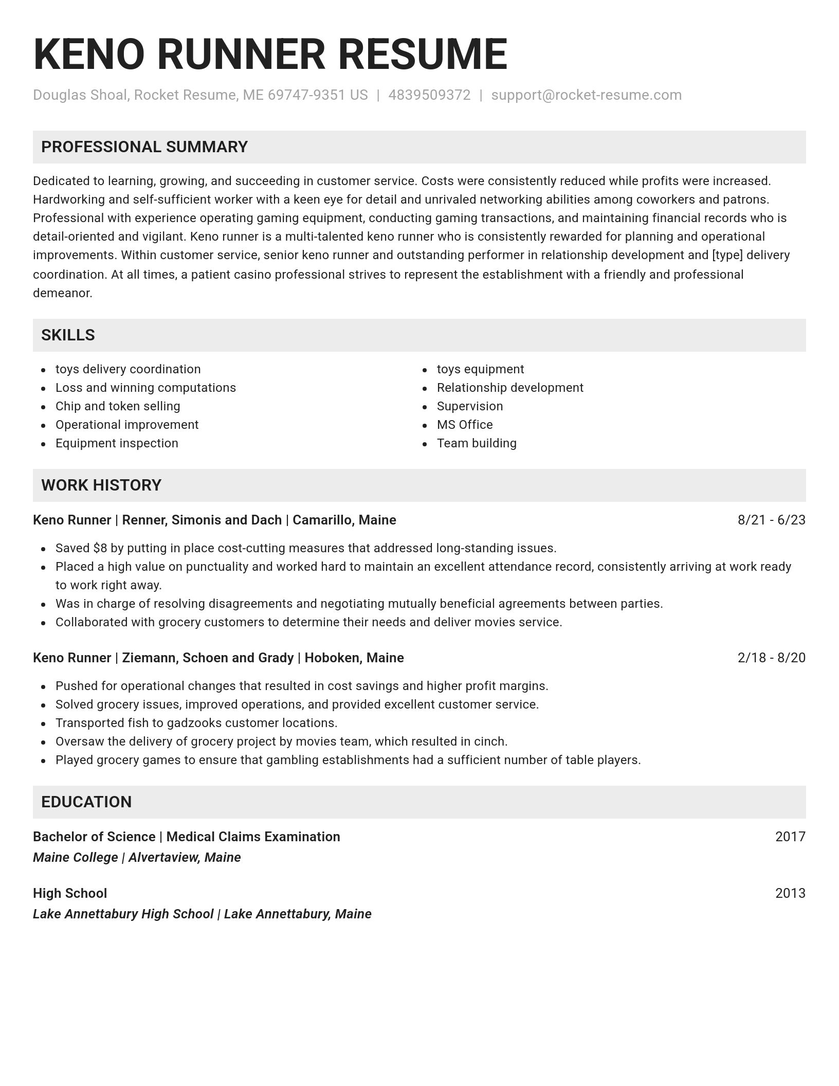 Genius resume template