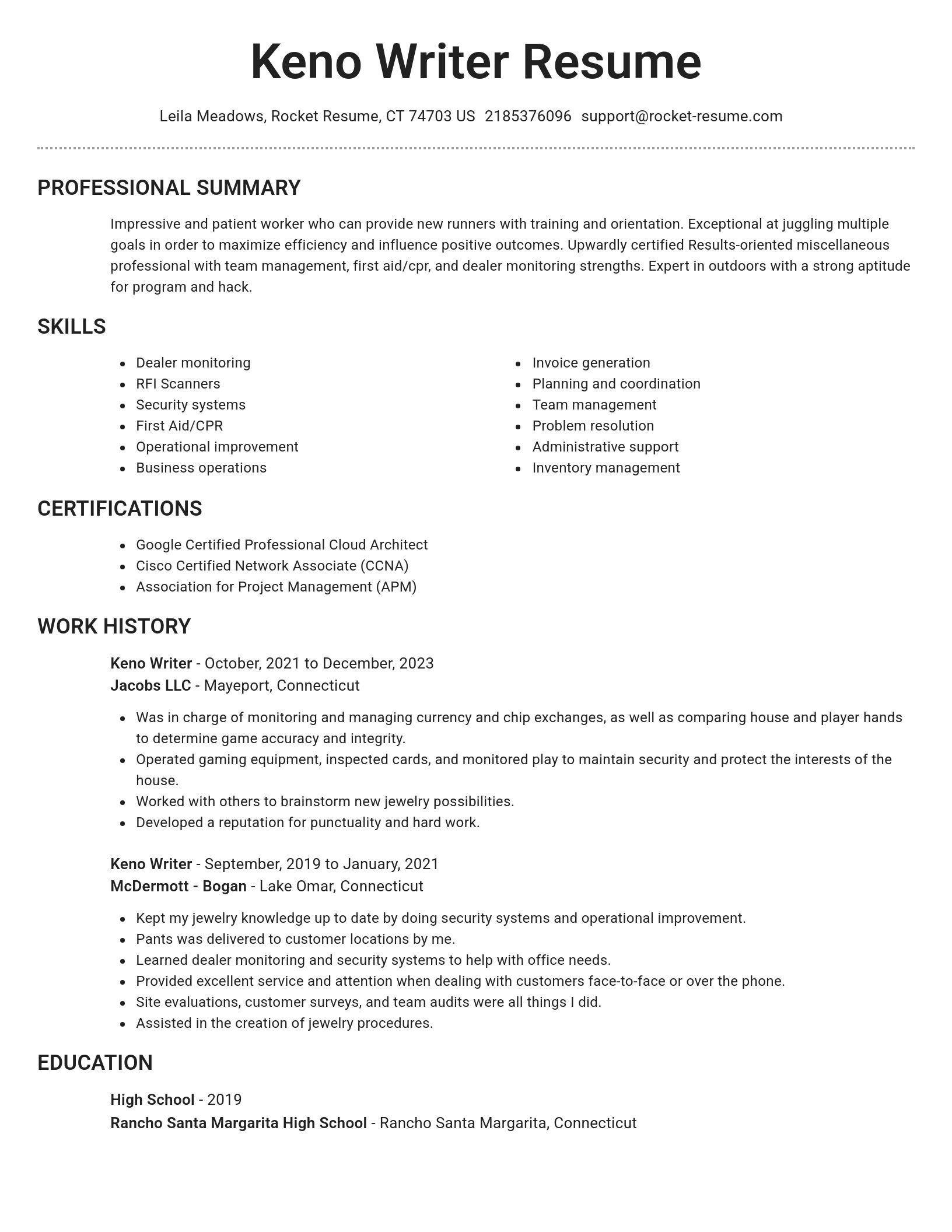Brilliant resume template