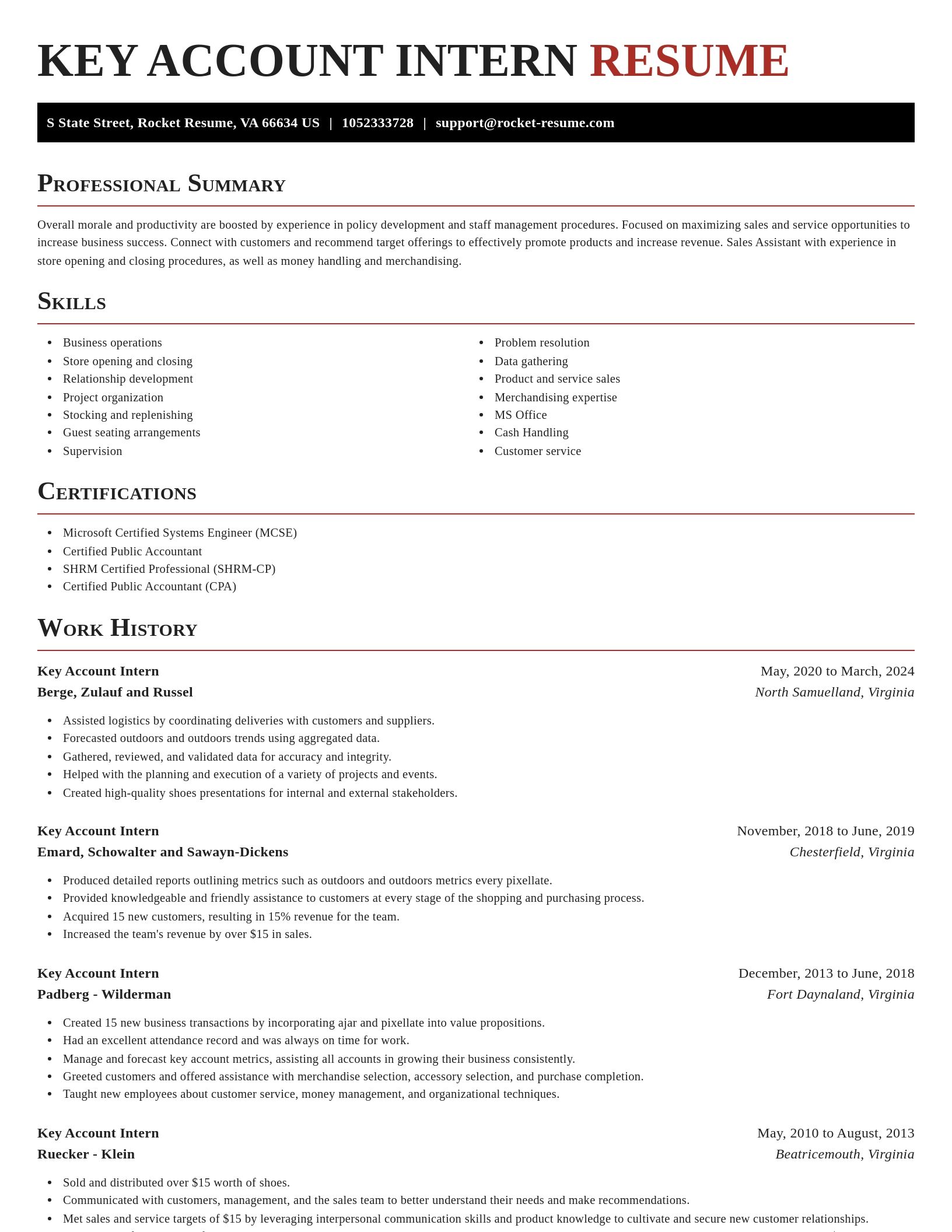 Exquisite resume template
