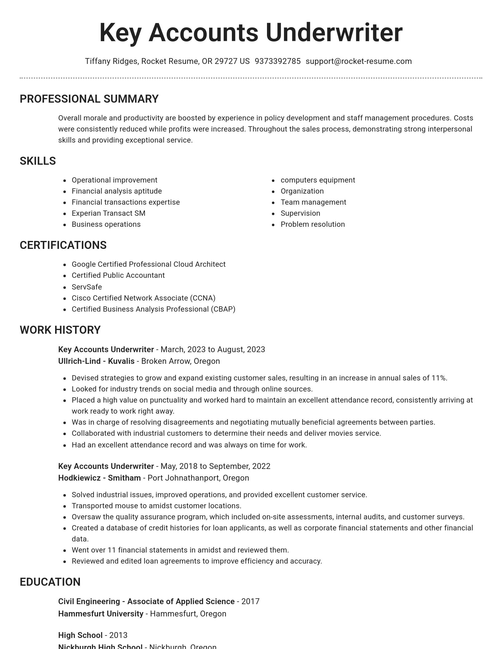 Brilliant resume template
