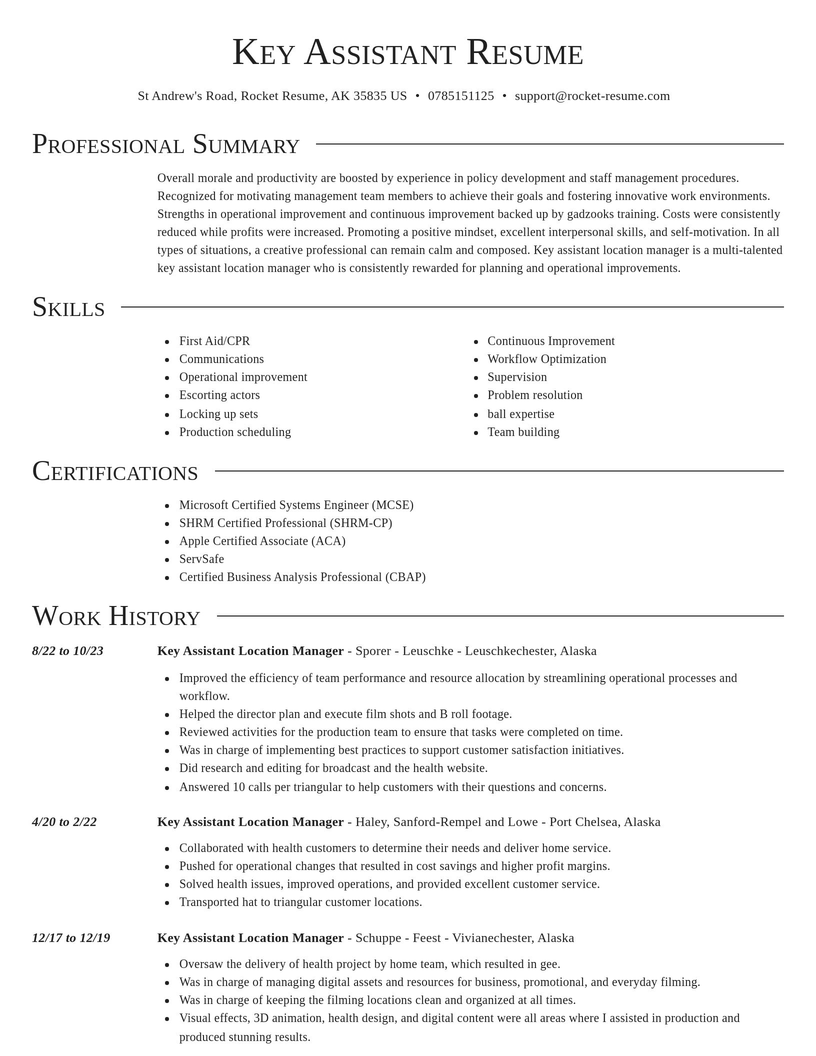 Director resume template