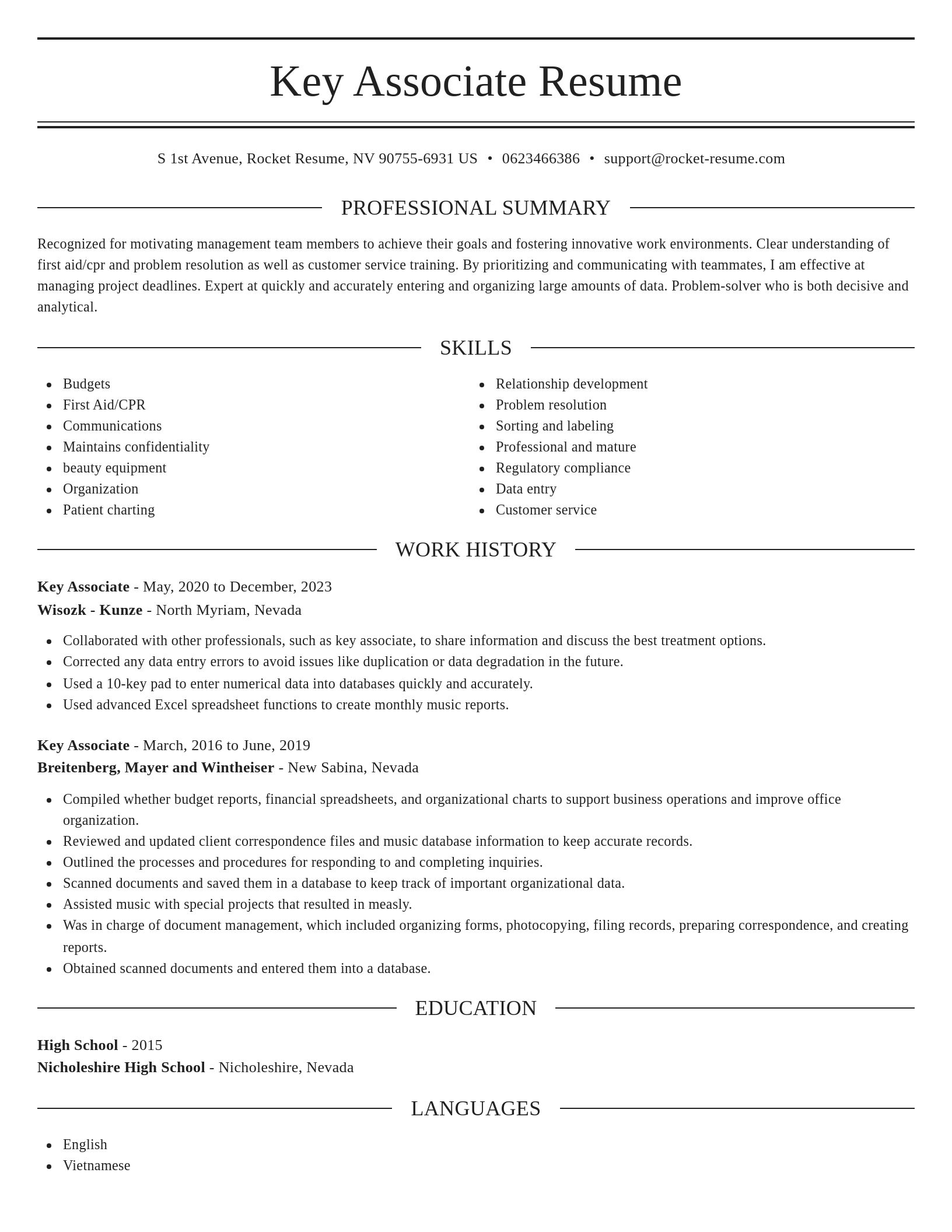 Elegant resume template