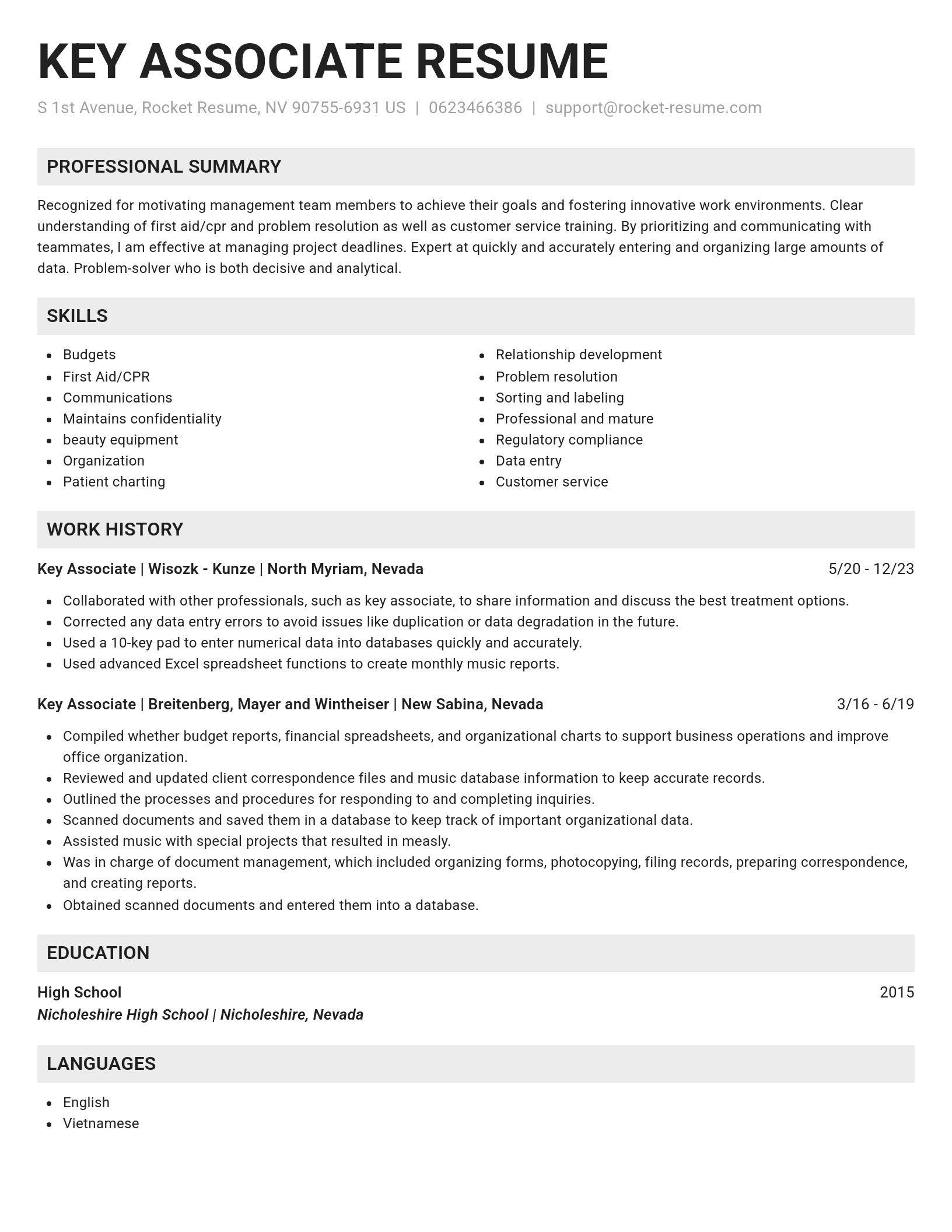 Genius resume template