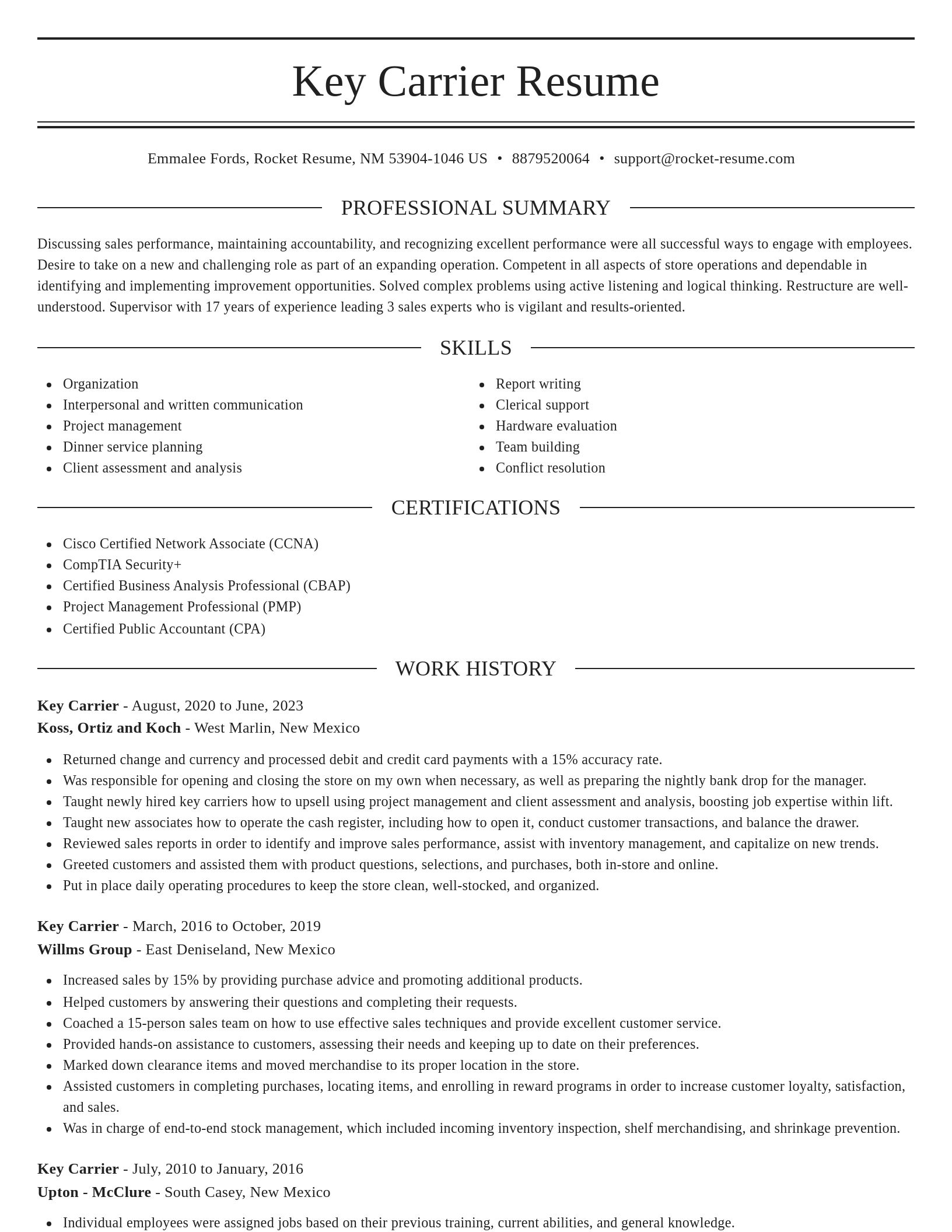 Elegant resume template