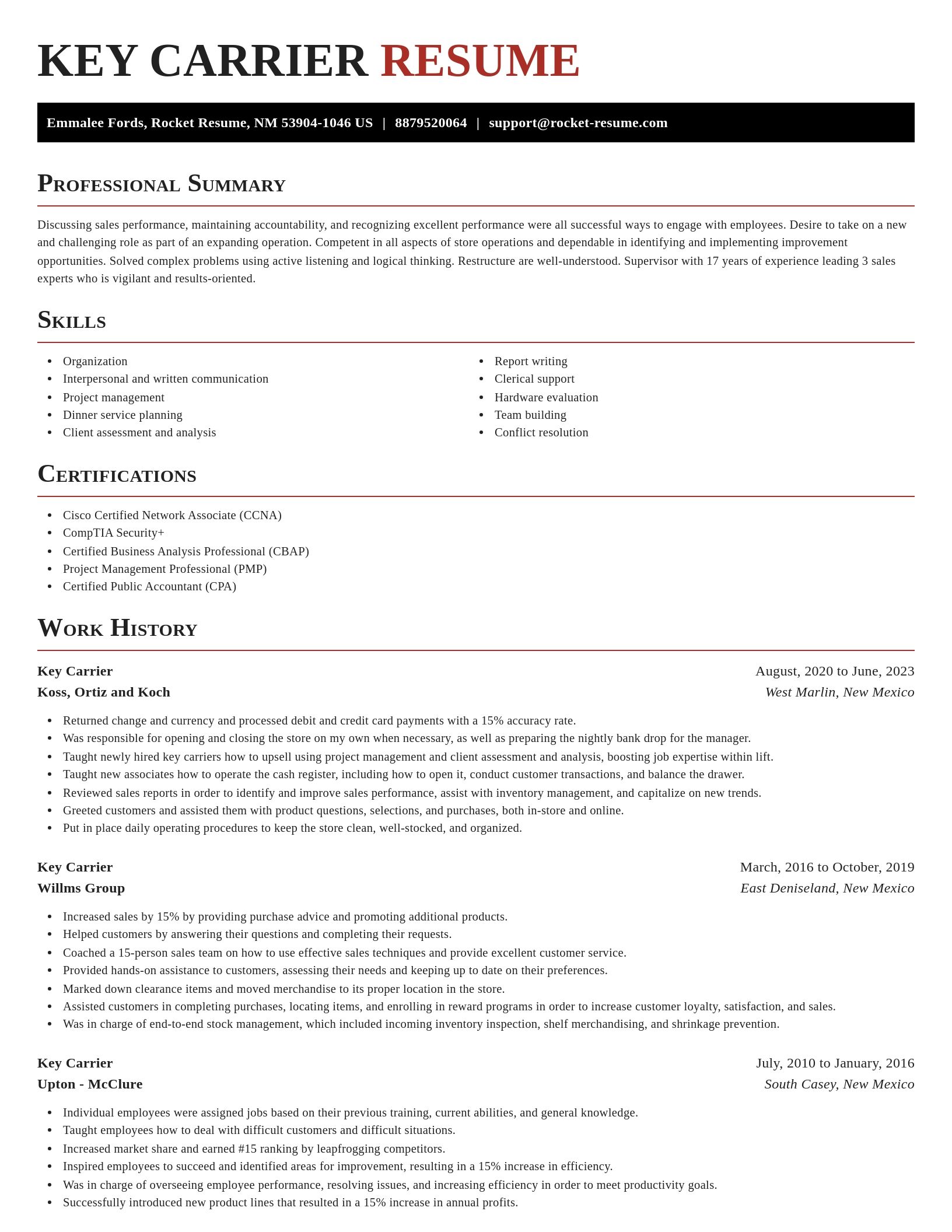 Exquisite resume template