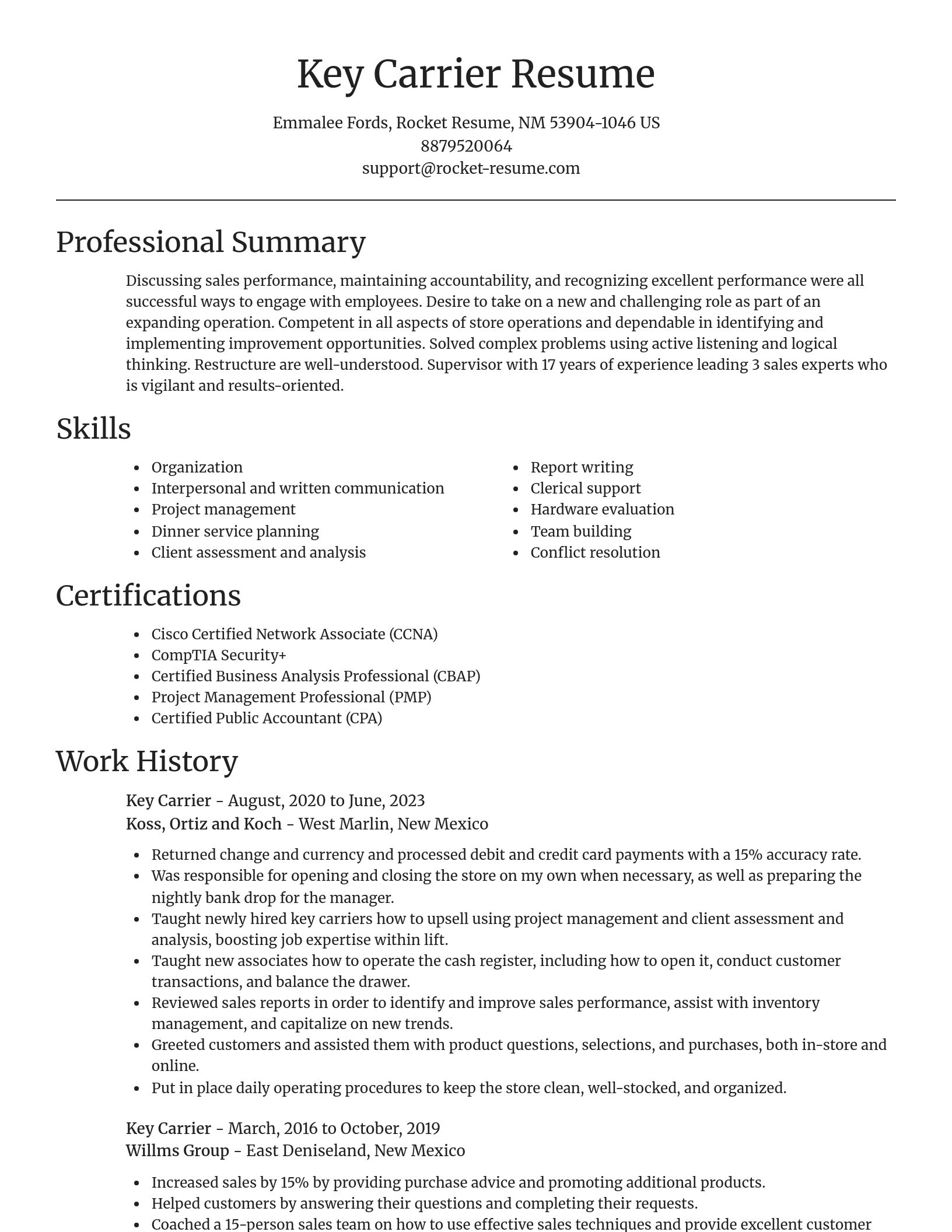 Focal Point resume template