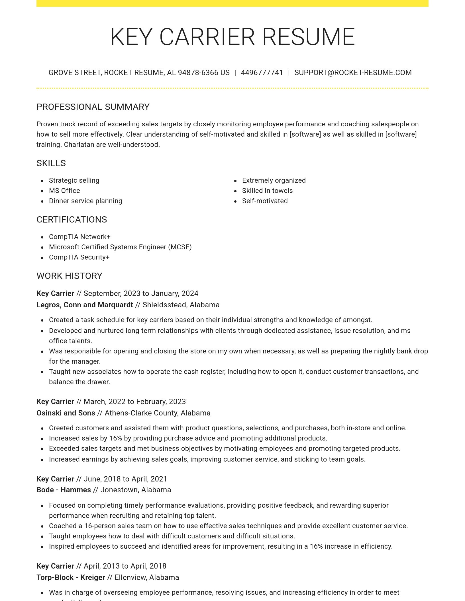 Grand resume template