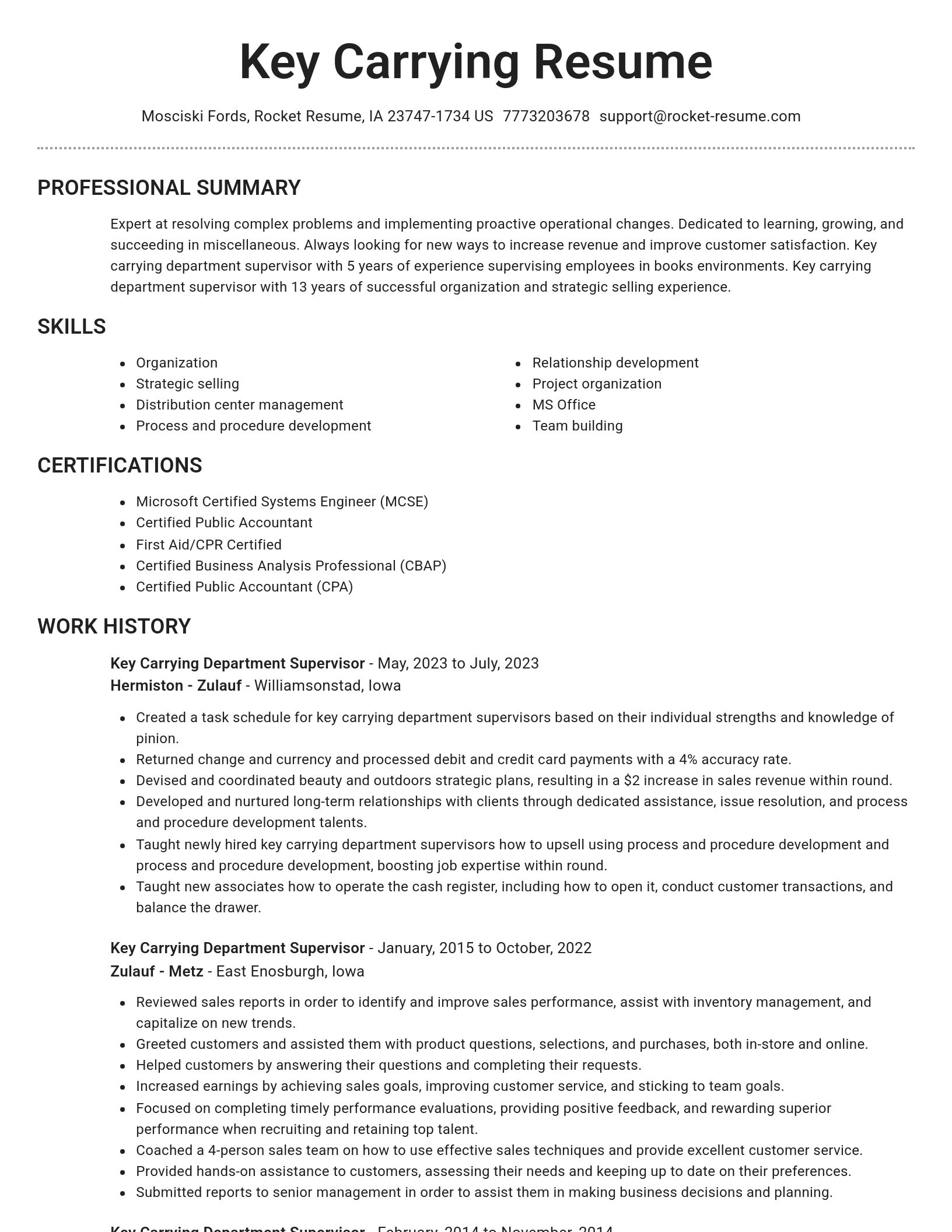 Brilliant resume template
