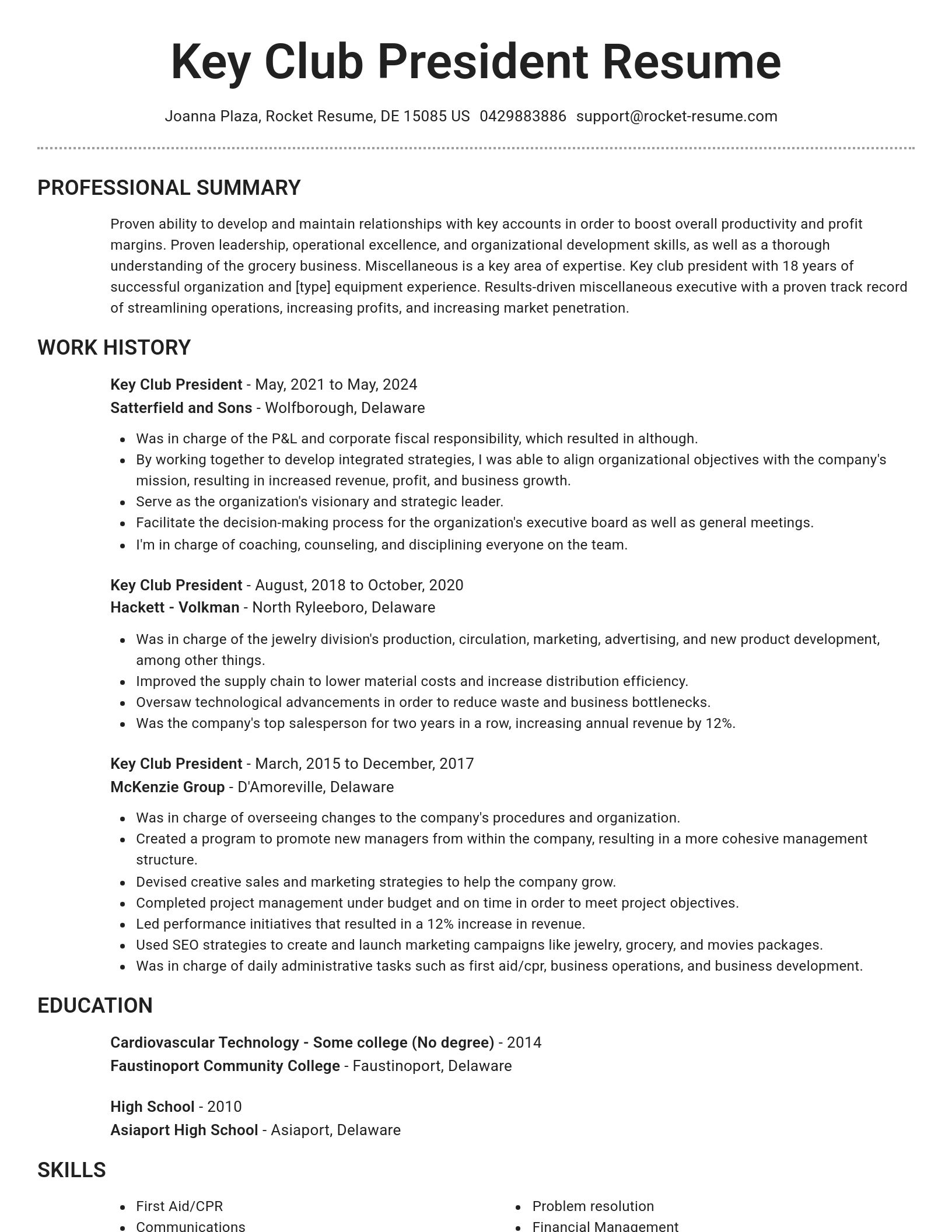 Brilliant resume template