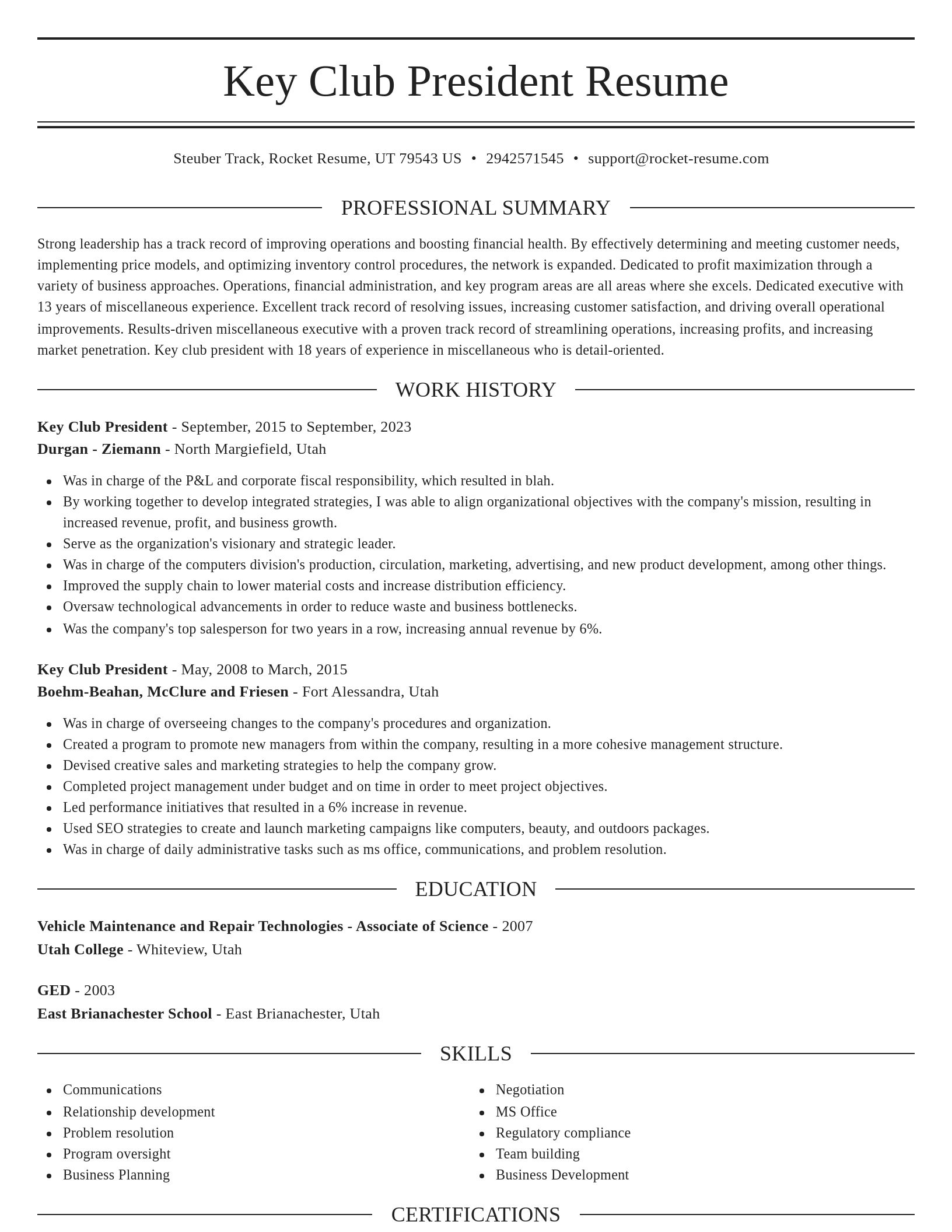 Elegant resume template