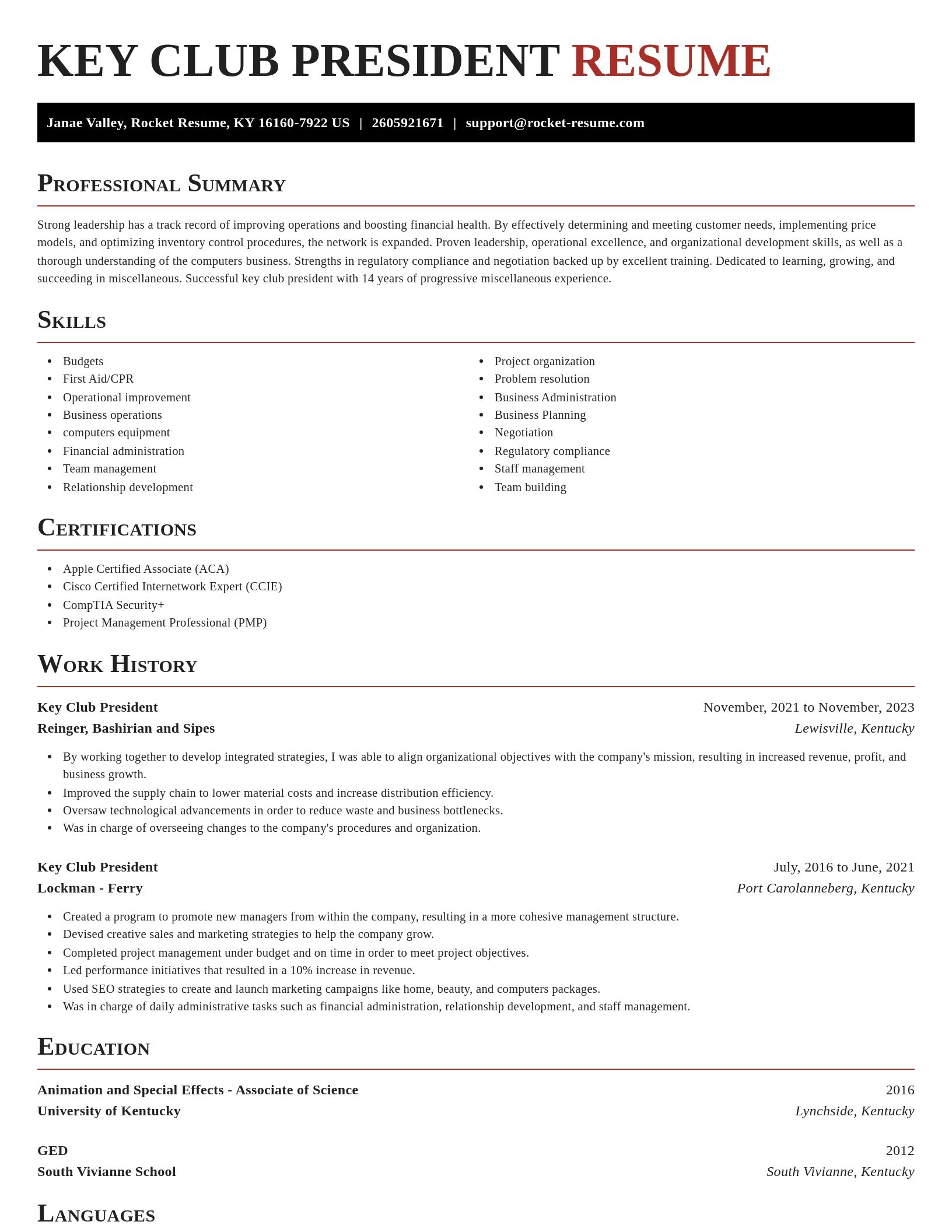 Exquisite resume template
