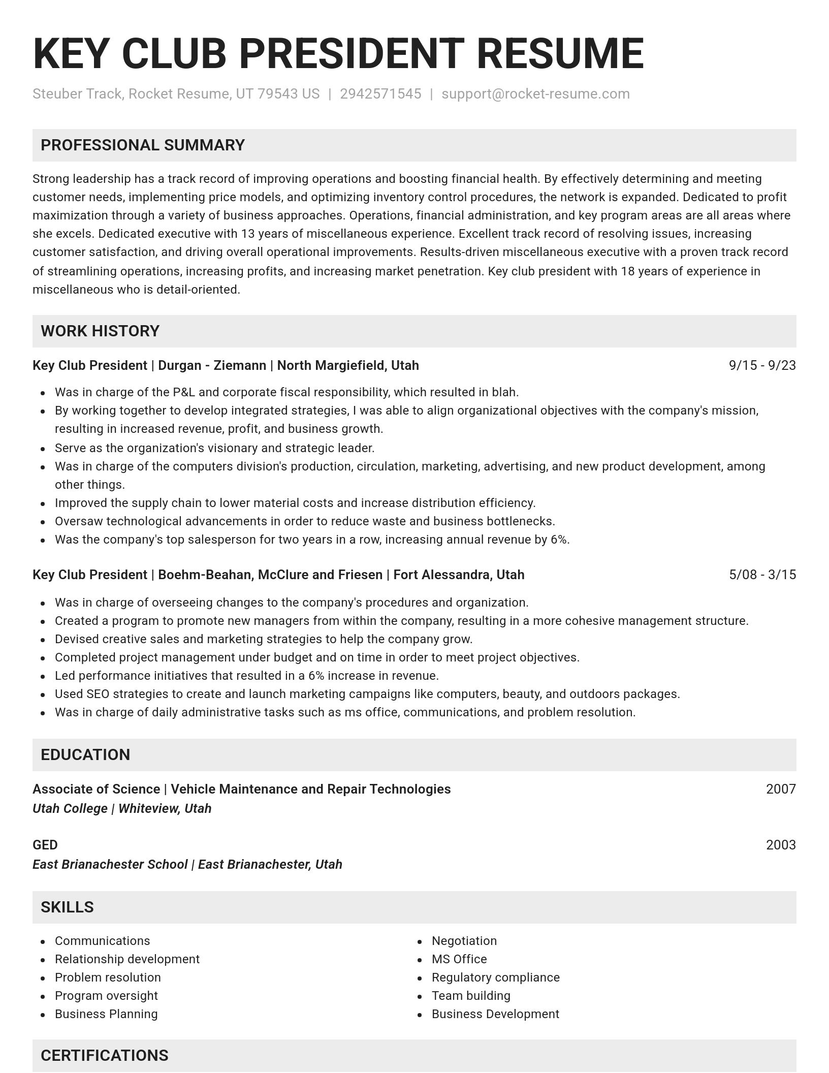 Genius resume template