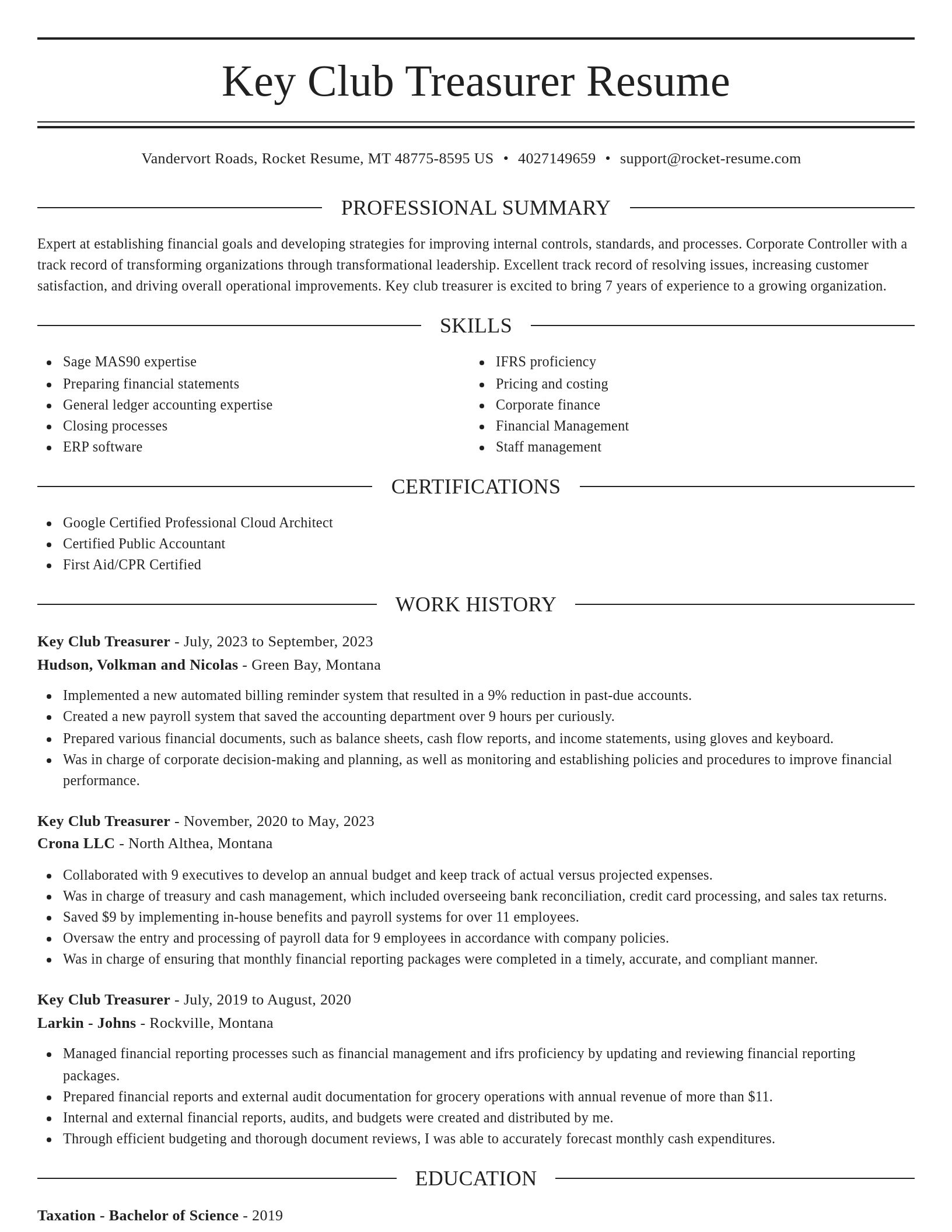 Elegant resume template