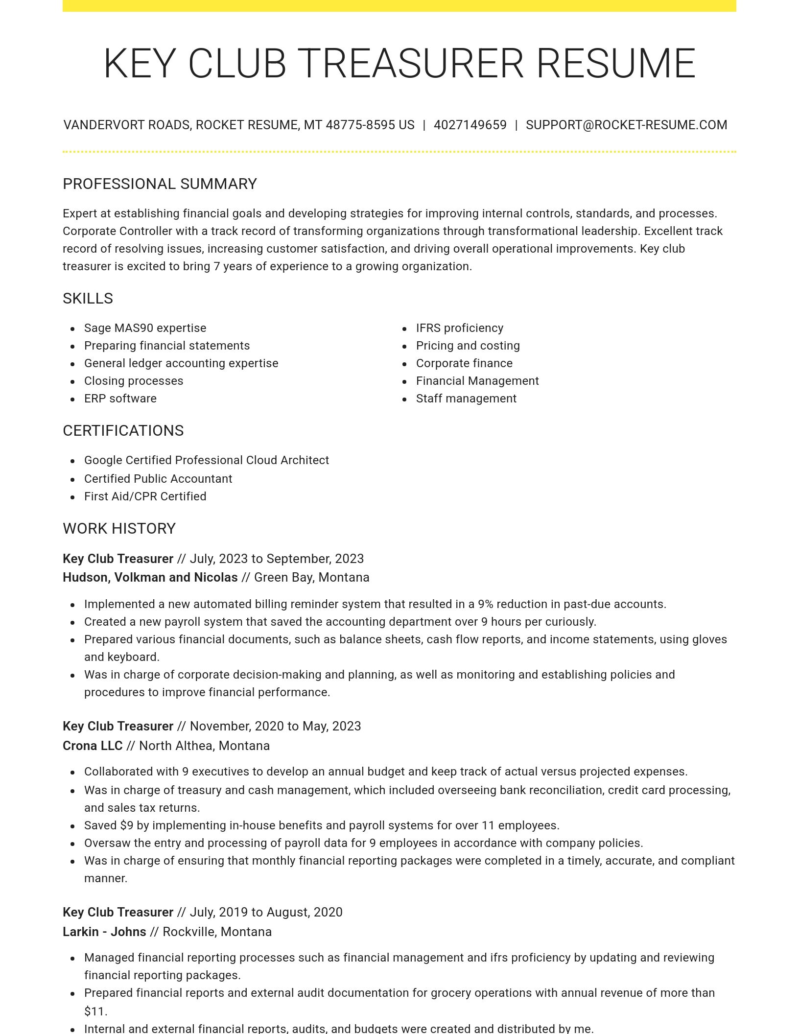 Grand resume template