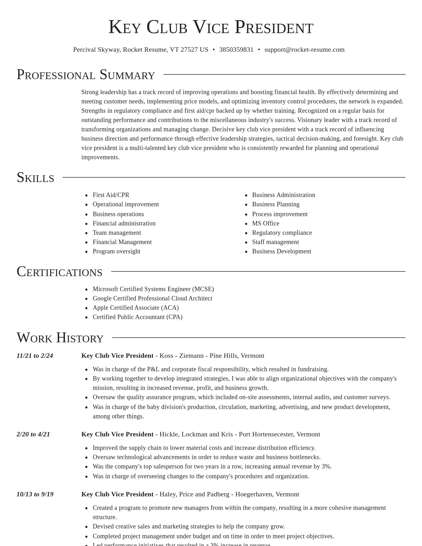 Director resume template