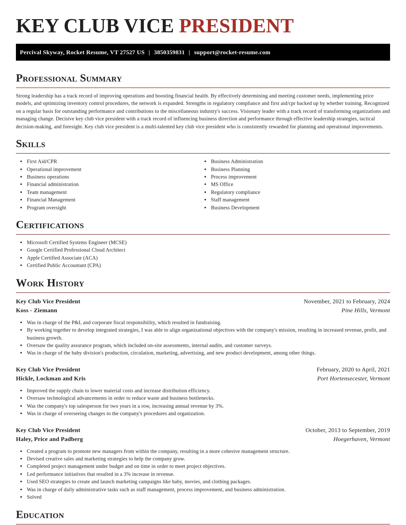 Exquisite resume template