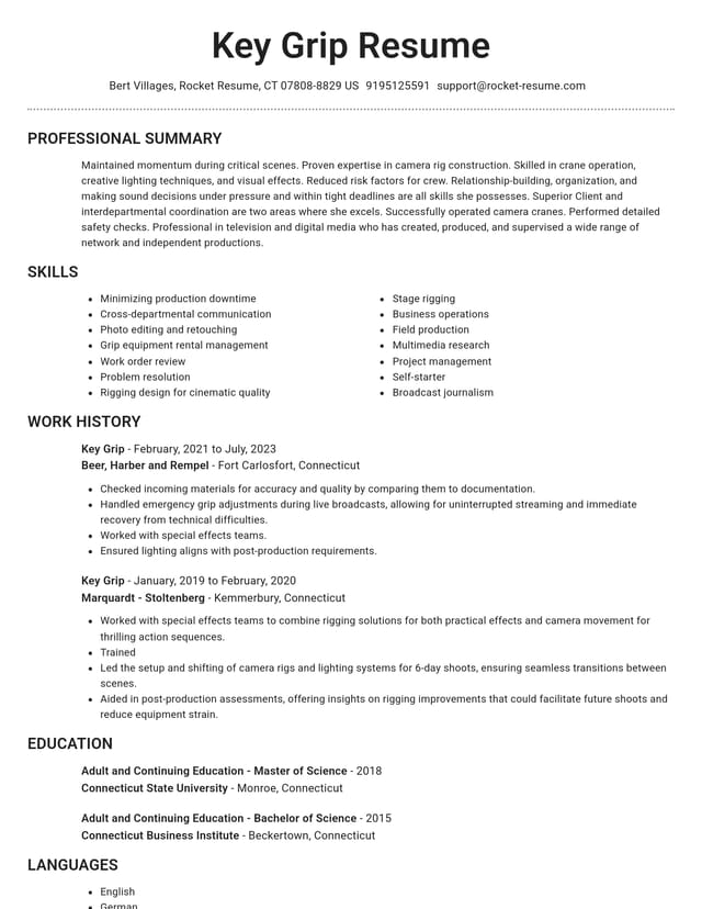 Brilliant resume template