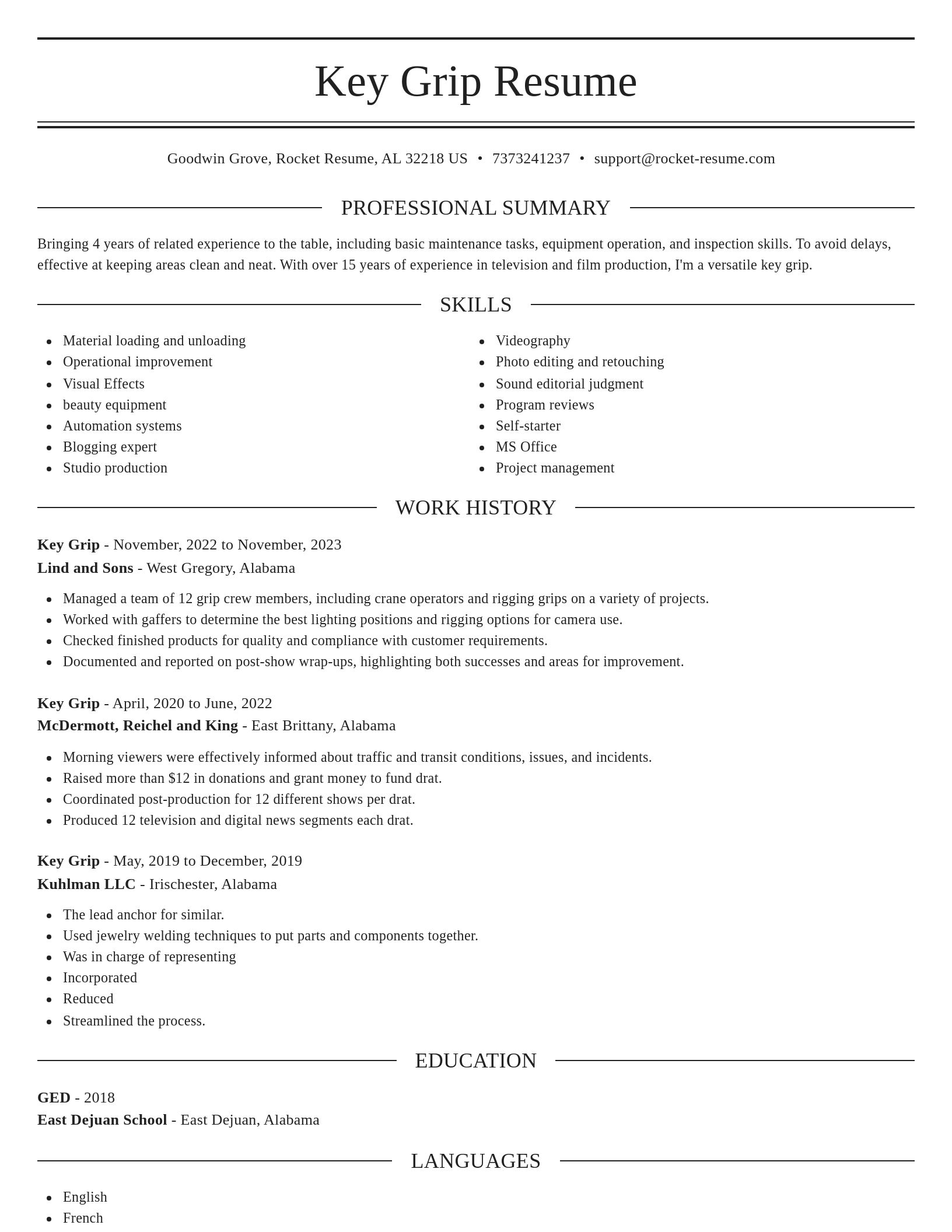 Elegant resume template